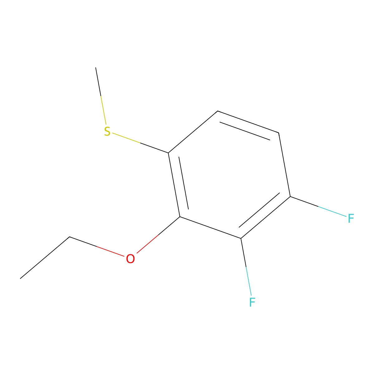 (2-Ethoxy-3,4-difluorophenyl)(methyl)sulfane molecular structure, CAS 2706202-20-0