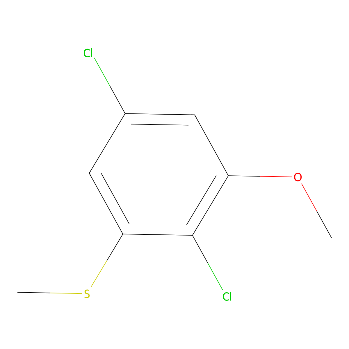 2,5-Dichloro-1-methoxy-3-(methylthio)benzene molecular structure, CAS 2706202-40-4