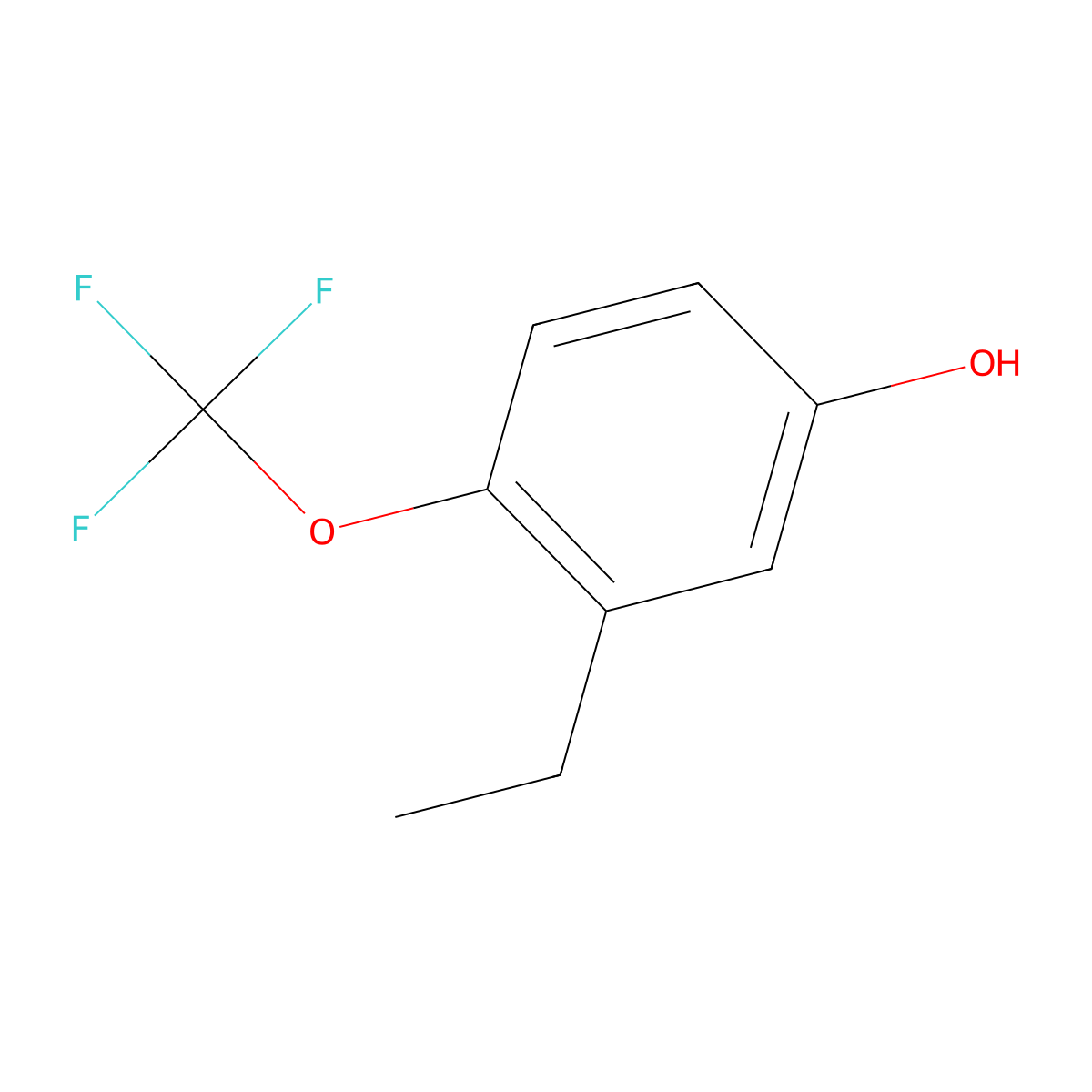 3-Ethyl-4-(trifluoromethoxy)phenol molecular structure, CAS 2706215-17-8