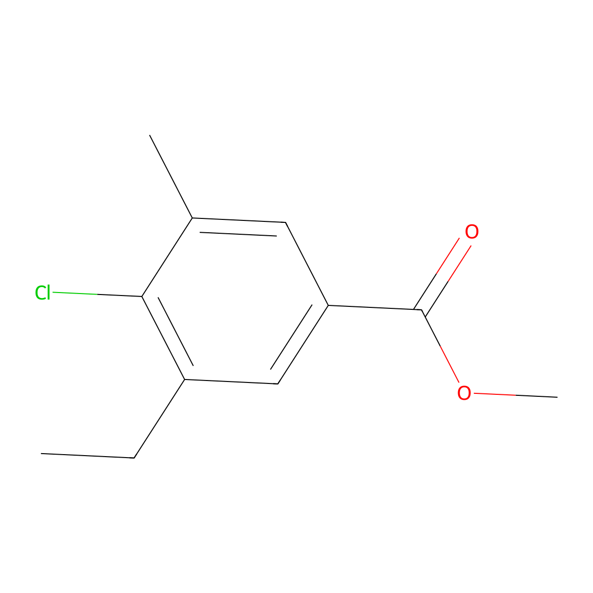 Methyl 4-chloro-3-ethyl-5-methylbenzoate molecular structure, CAS 2706251-67-2