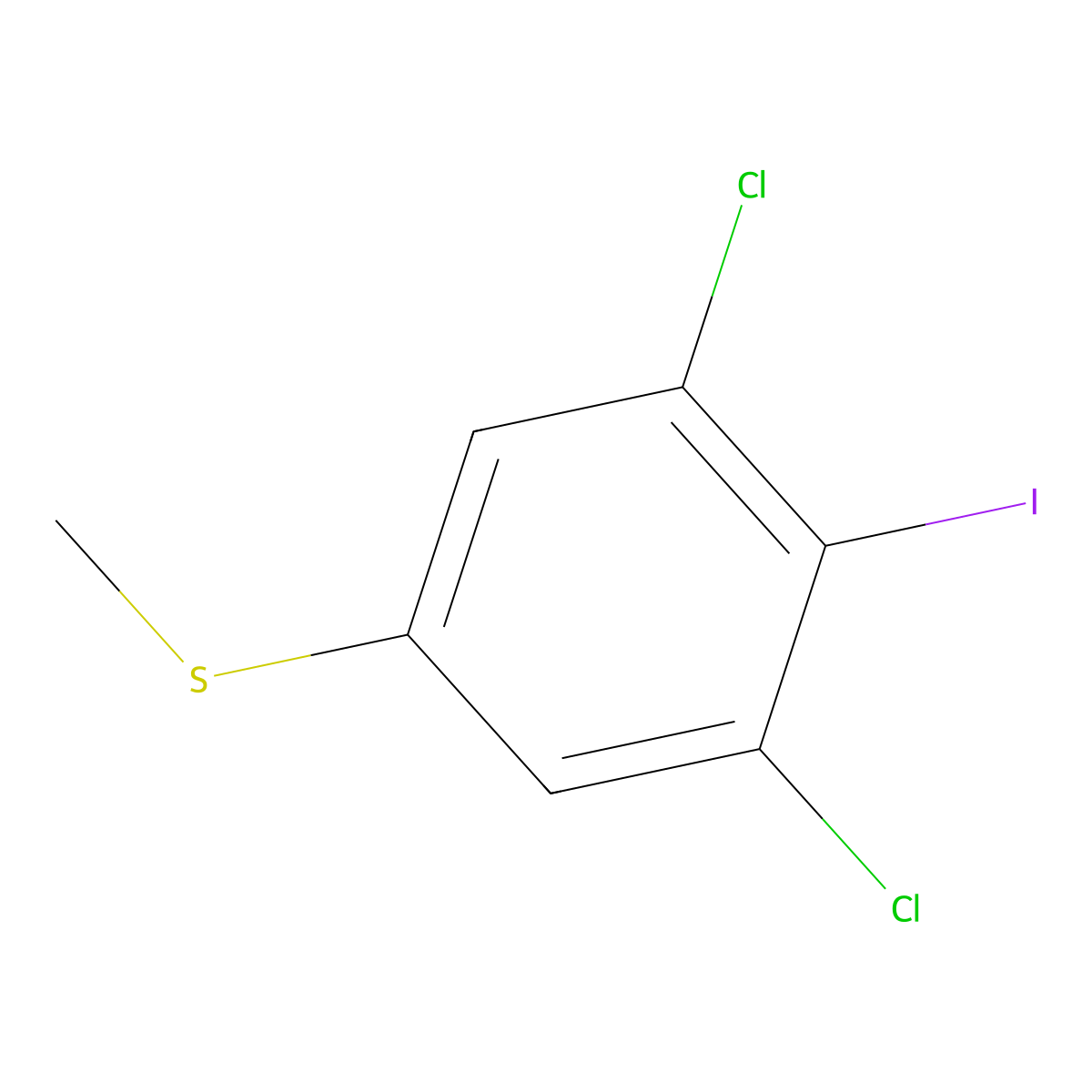 (3,5-Dichloro-4-iodophenyl)(methyl)sulfane molecular structure, CAS 2706294-85-9
