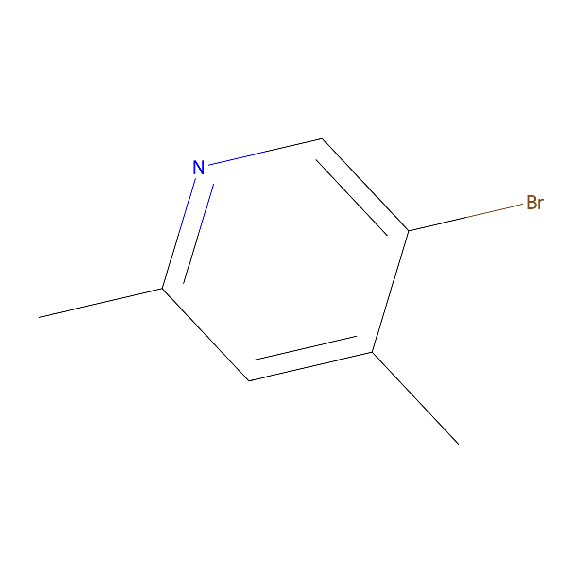 5-Bromo-2,4-dimethylpyridine molecular structure, CAS 27063-92-9