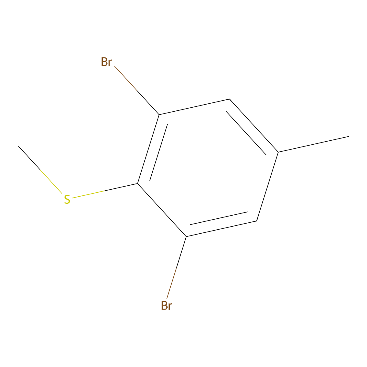 (2,6-Dibromo-4-methylphenyl)(methyl)sulfane molecular structure, CAS 2706328-07-4