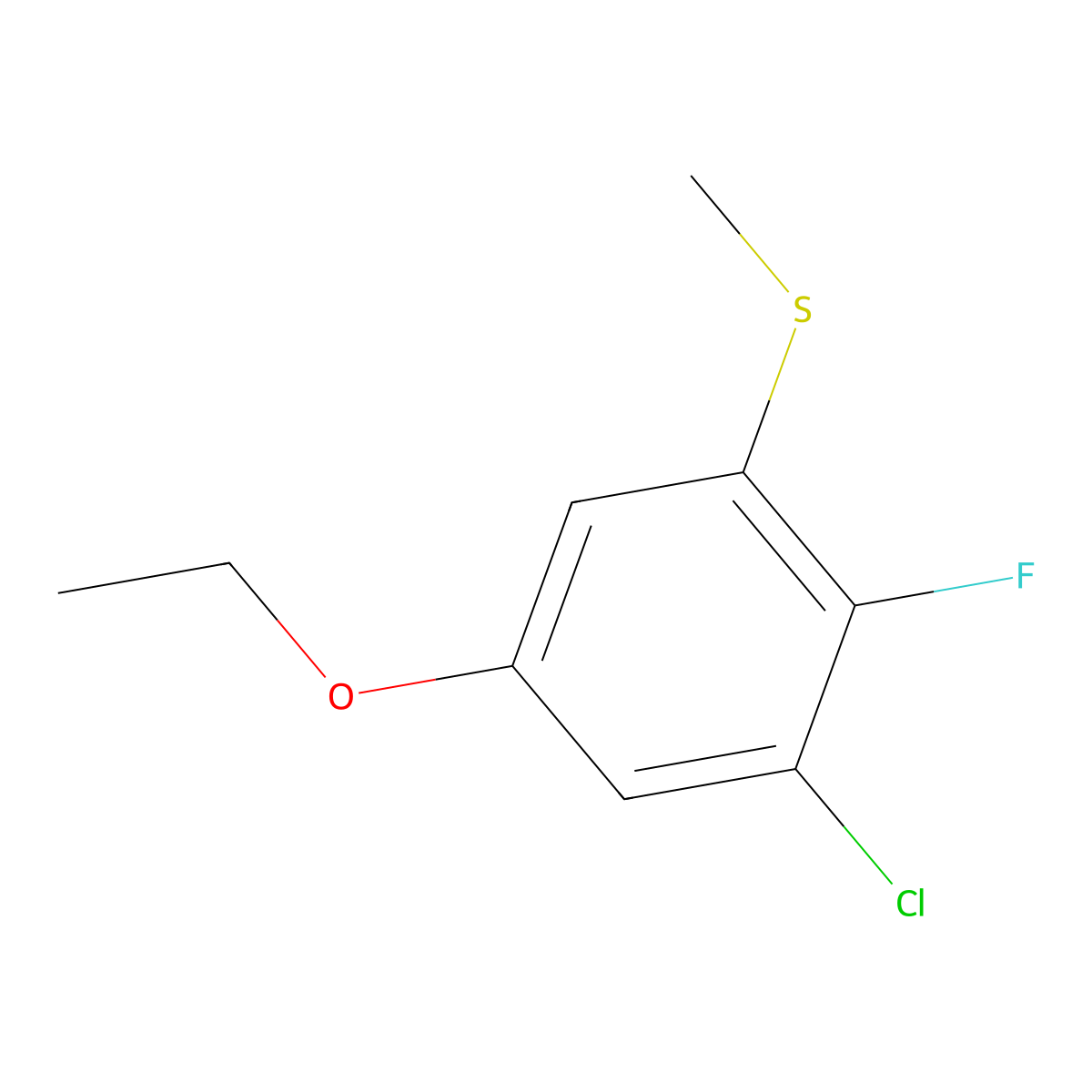 (3-Chloro-5-ethoxy-2-fluorophenyl)(methyl)sulfane molecular structure, CAS 2706350-63-0