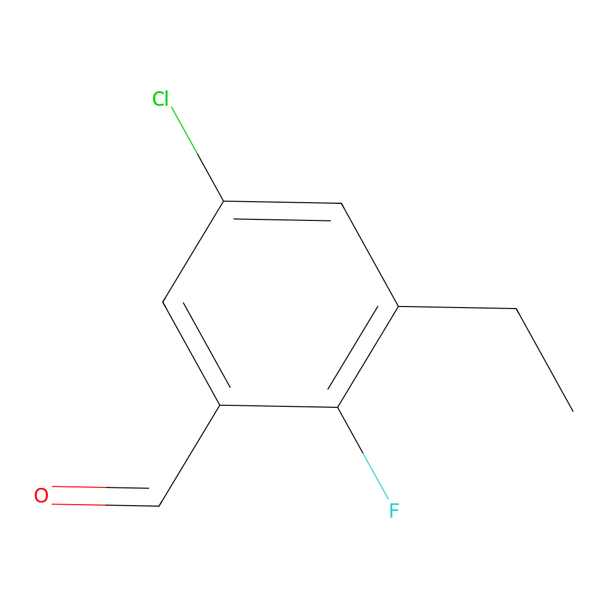 5-Chloro-3-ethyl-2-fluorobenZaldehyde molecular structure, CAS 2706393-21-5