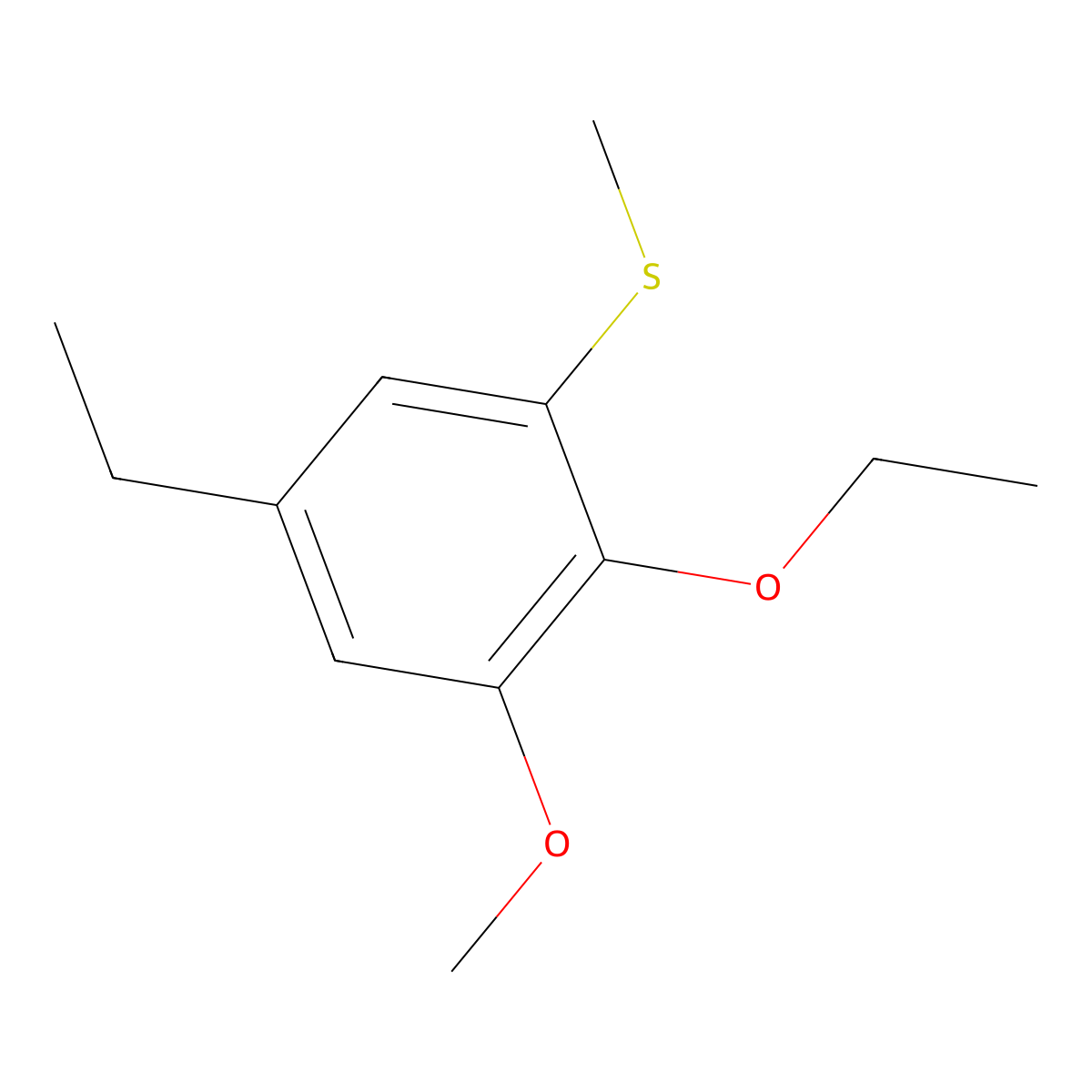2-Ethoxy-5-ethyl-1-methoxy-3-(methylthio)benzene molecular structure, CAS 2706394-55-8