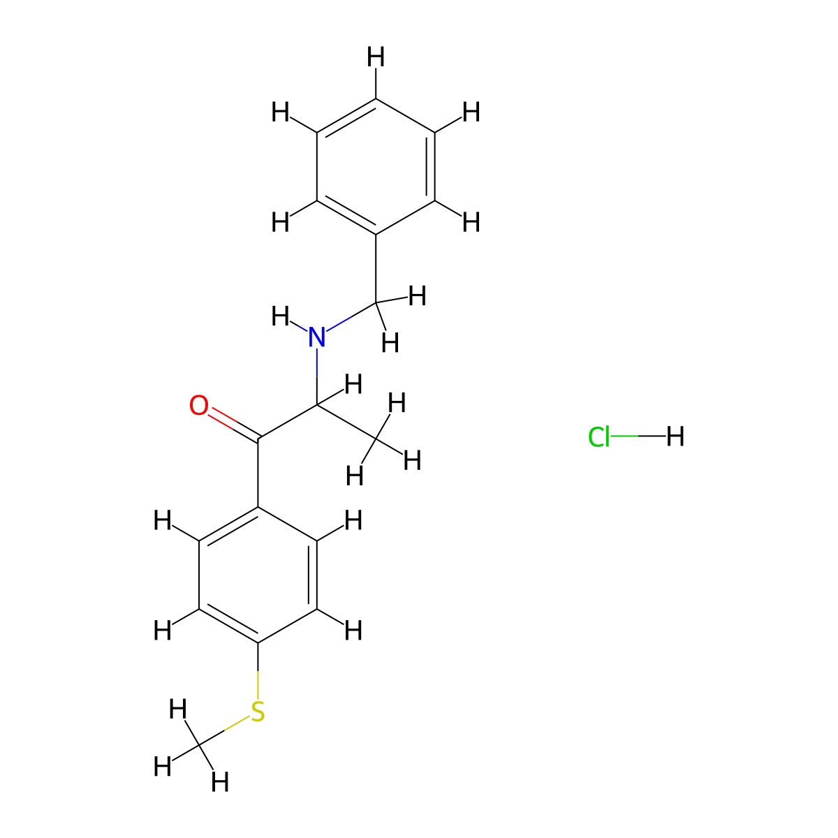 4-Methylthio-N-benzylcathinone (hydrochloride) molecular structure, CAS 2706488-88-0