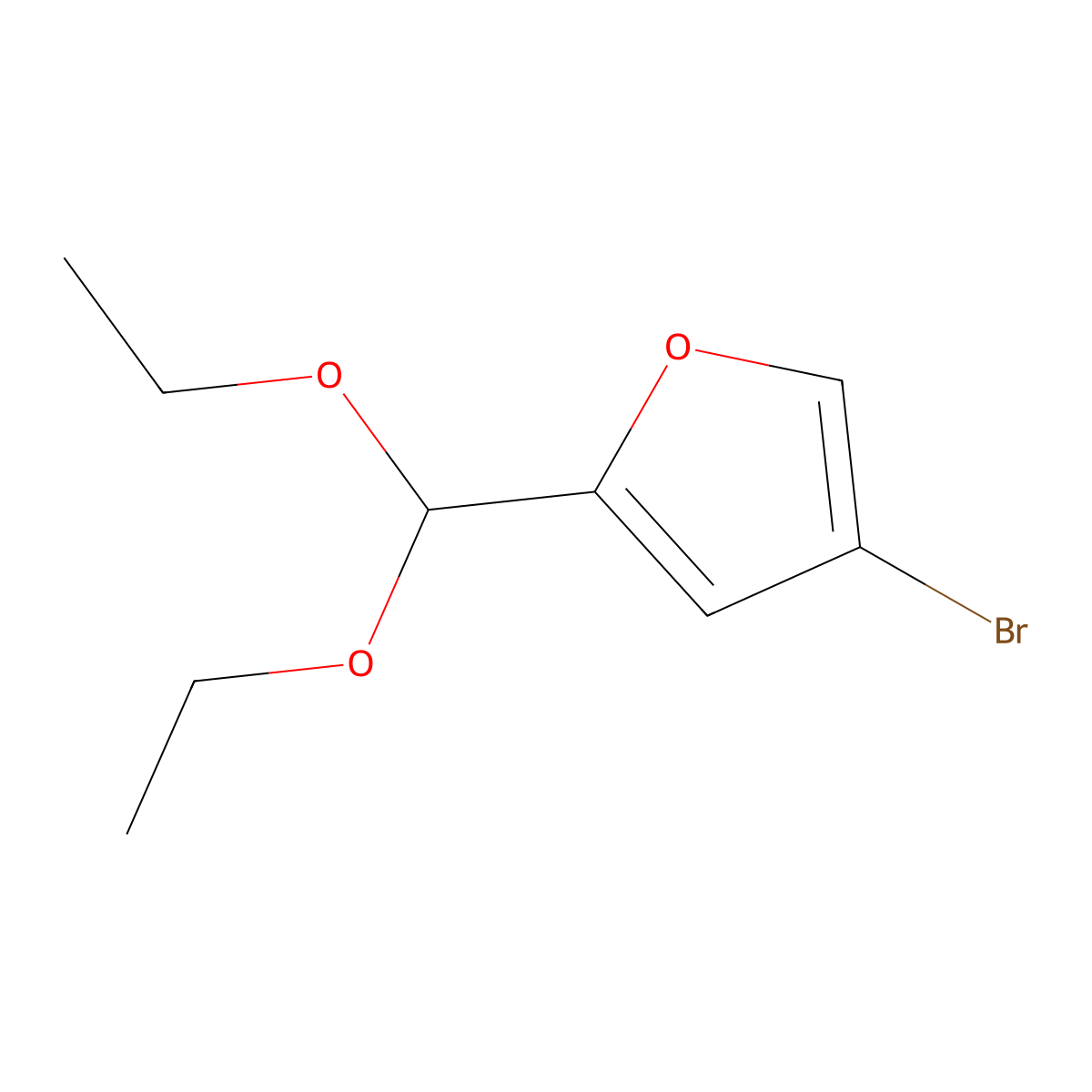 4-Bromo-2-(diethoxymethyl)furan molecular structure, CAS 27065-51-6