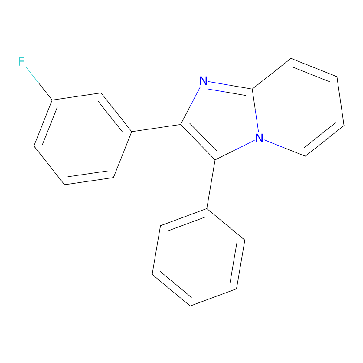 2-(3-Fluorophenyl)-3-phenylimidazo[1,2-a]pyridine molecular structure, CAS 2706535-56-8