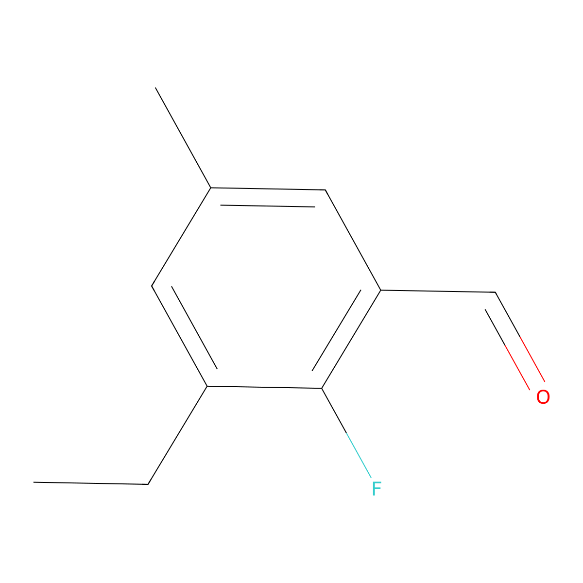 3-Ethyl-2-fluoro-5-methylbenzaldehyde molecular structure, CAS 2706540-32-9