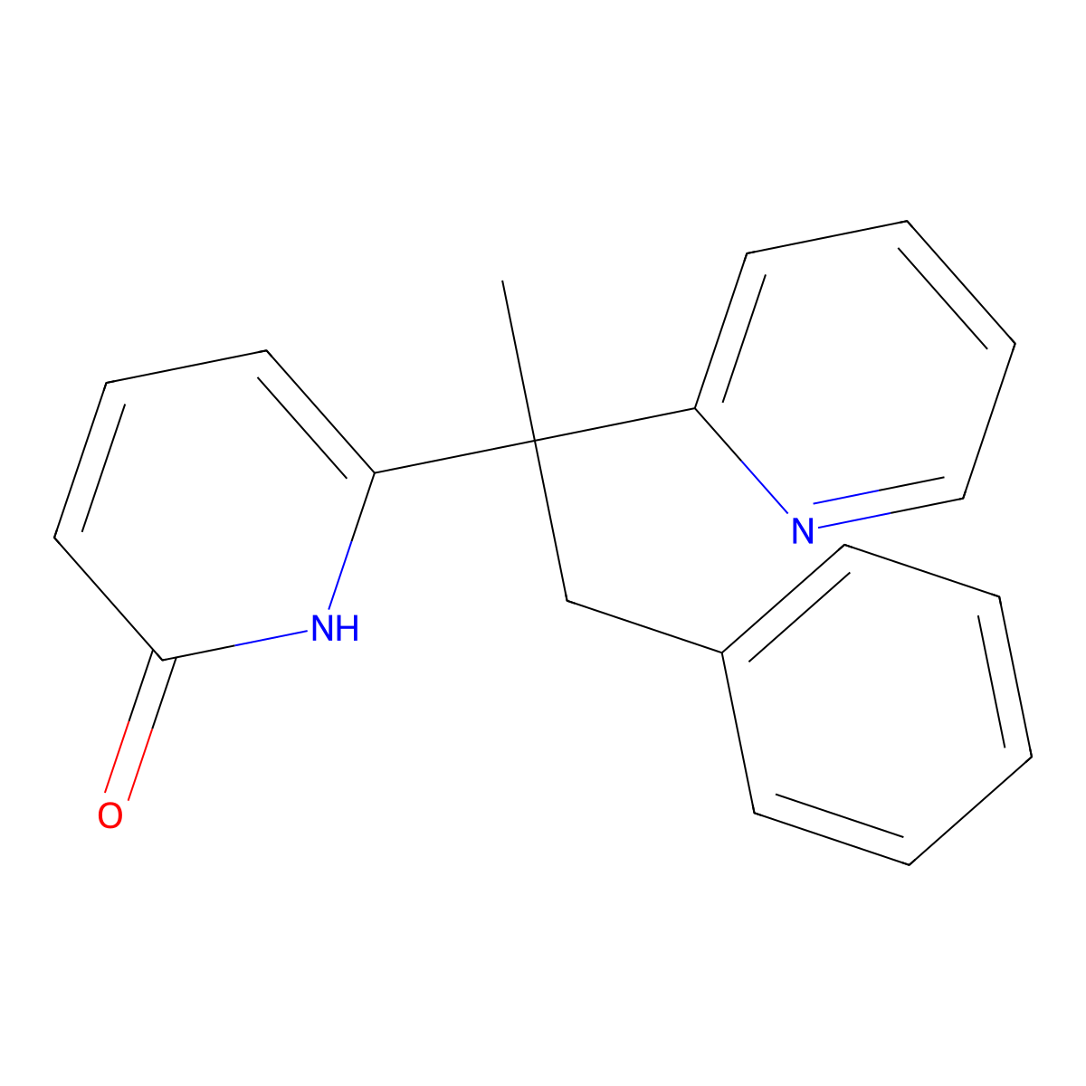 6-(1-phenyl-2-(pyridin-2-yl)propan-2-yl)pyridin-2(1H)-one molecular structure, CAS 2706545-64-2