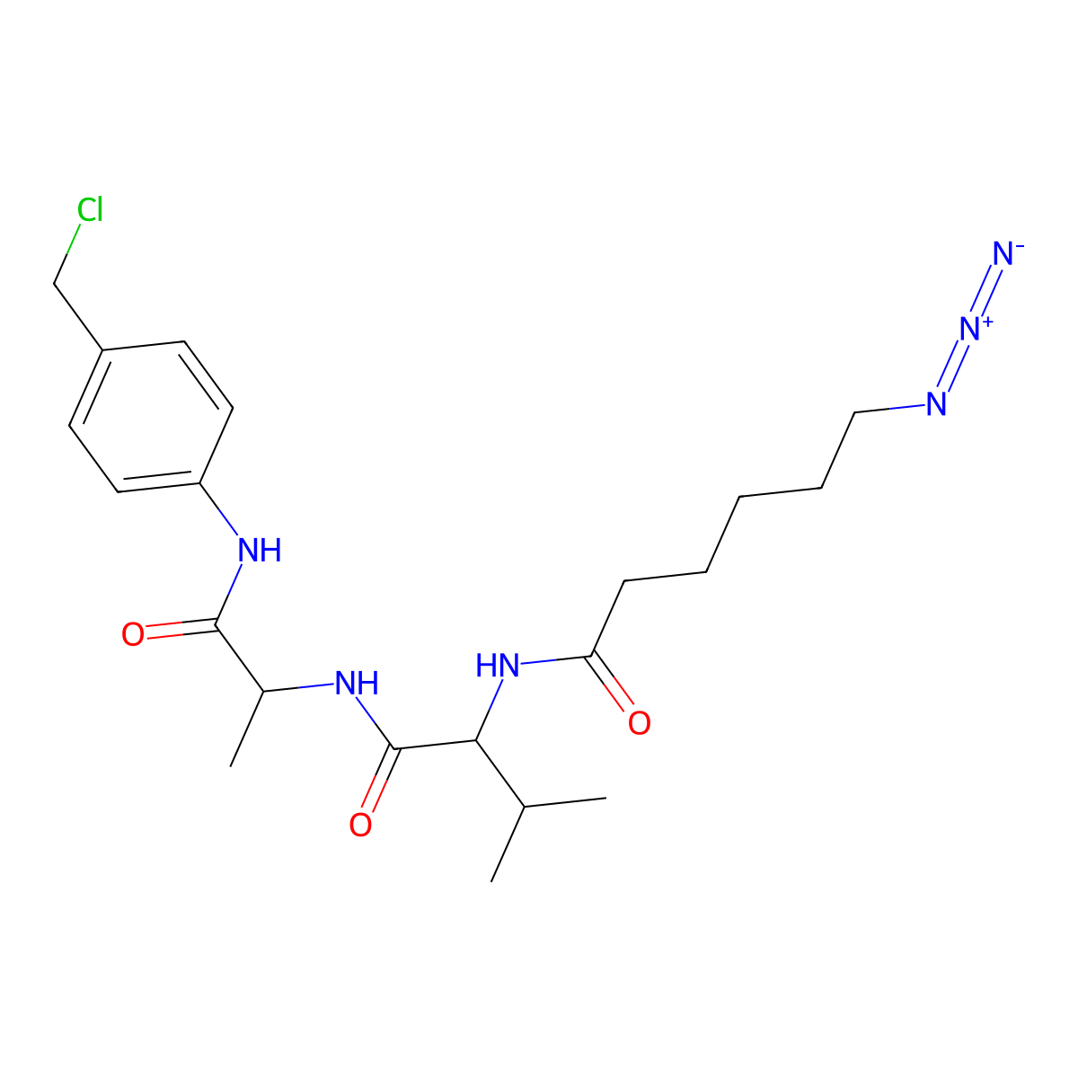 6-AZidohexanoyl-Val-Ala-PAB-Cl molecular structure, CAS 2706565-03-7