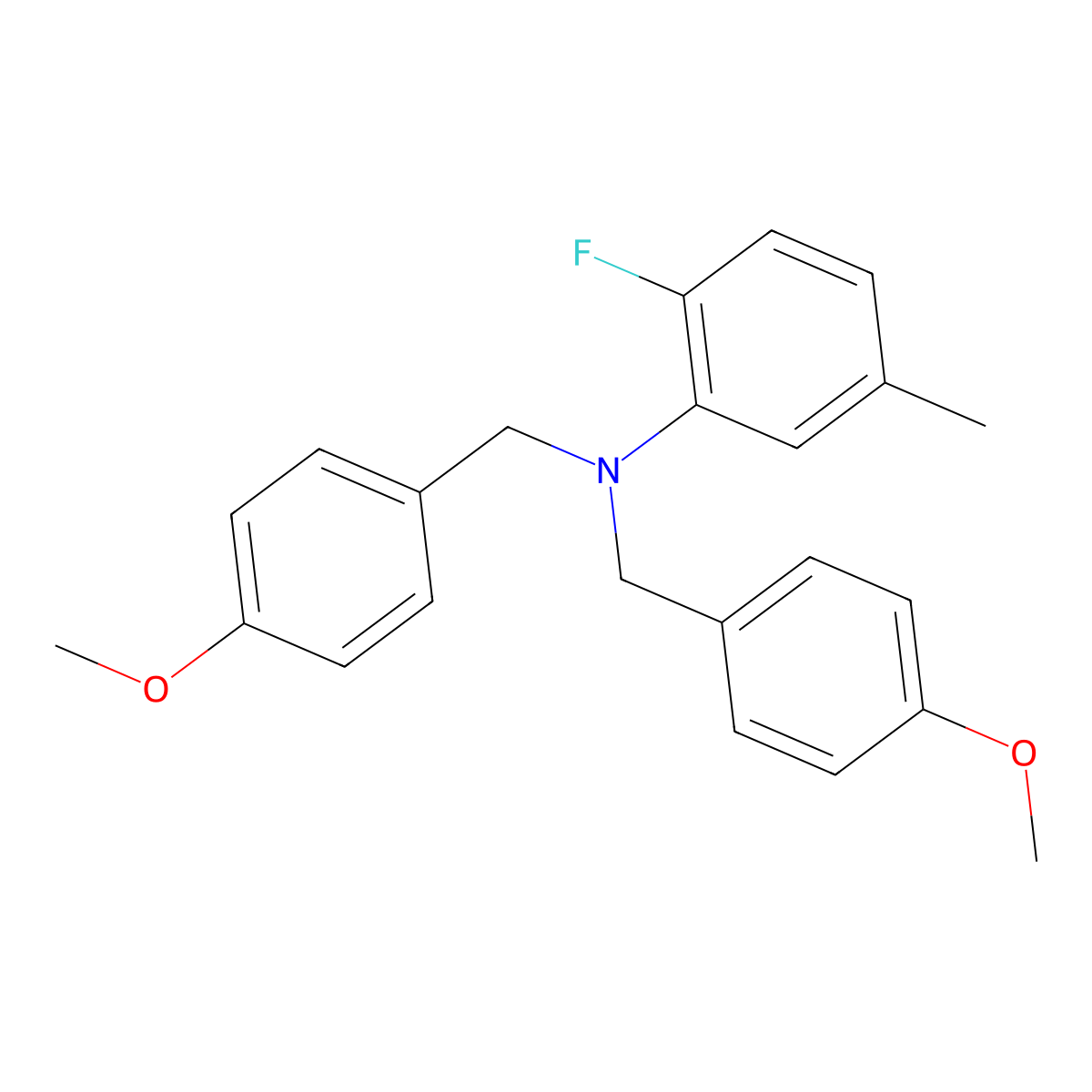 2-Fluoro-N,N-bis(4-methoxybenzyl)-5-methylaniline molecular structure, CAS 2706637-91-2