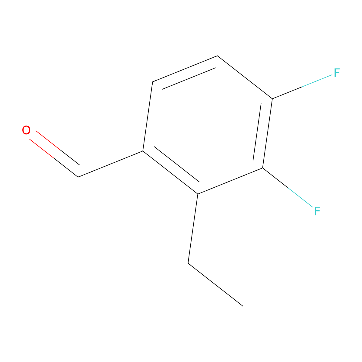 2-Ethyl-3,4-difluorobenzaldehyde molecular structure, CAS 2706786-15-2