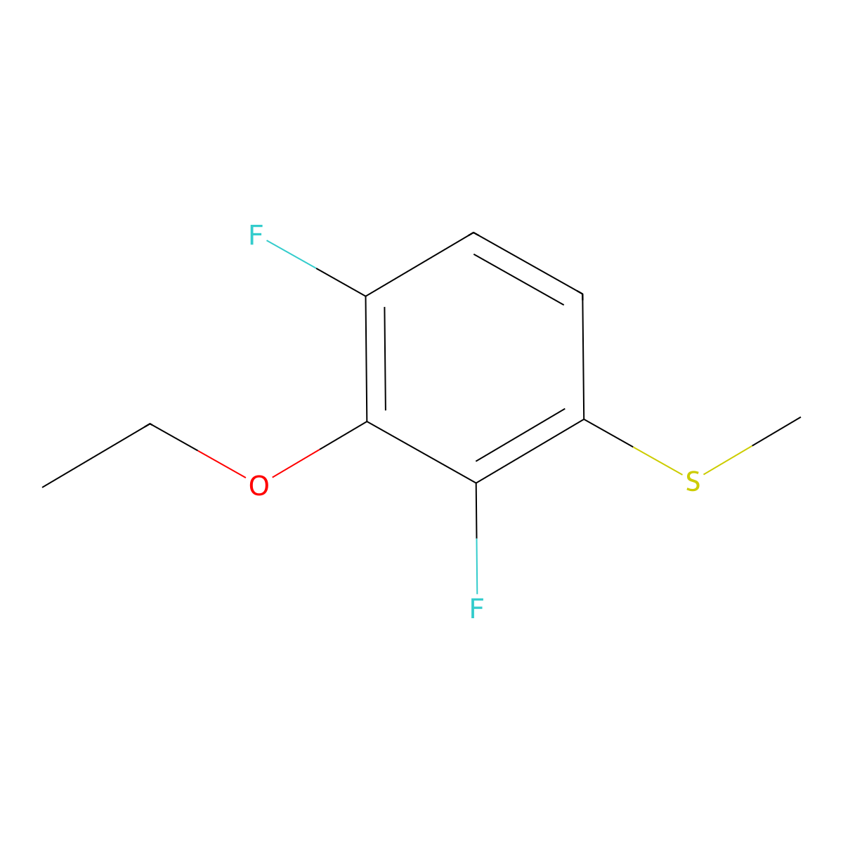 (3-Ethoxy-2,4-difluorophenyl)(methyl)sulfane molecular structure, CAS 2706786-37-8