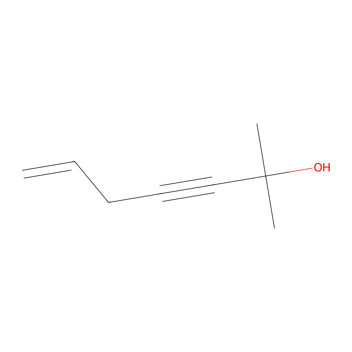 2-Methyl-6-hepten-3-yn-2-ol molecular structure, CAS 27068-29-7