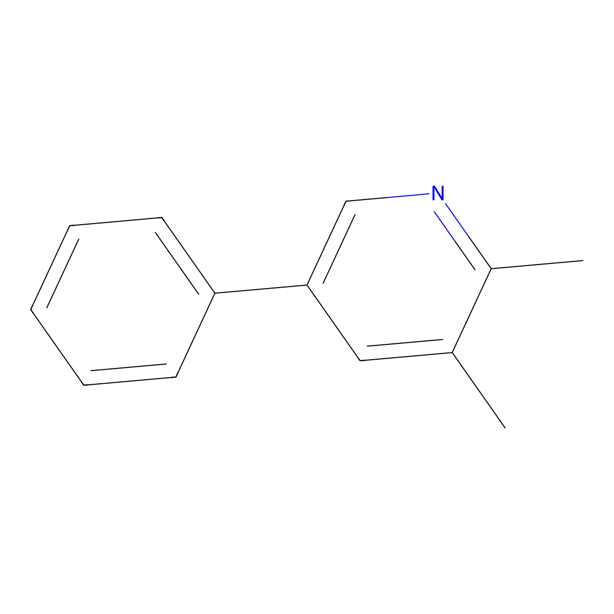 2,3-Dimethyl-5-phenylpyridine molecular structure, CAS 27068-59-3