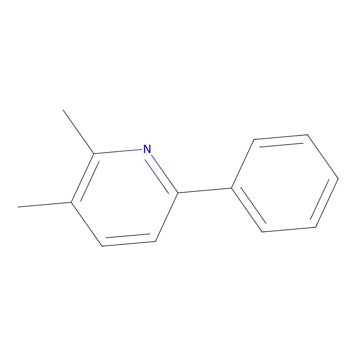 2,3-Dimethyl-6-phenylpyridine molecular structure, CAS 27068-61-7