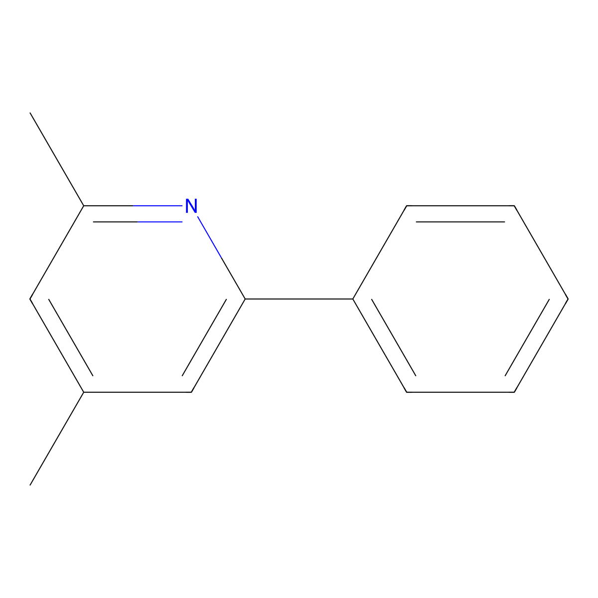 2,4-Dimethyl-6-phenylpyridine molecular structure, CAS 27068-65-1