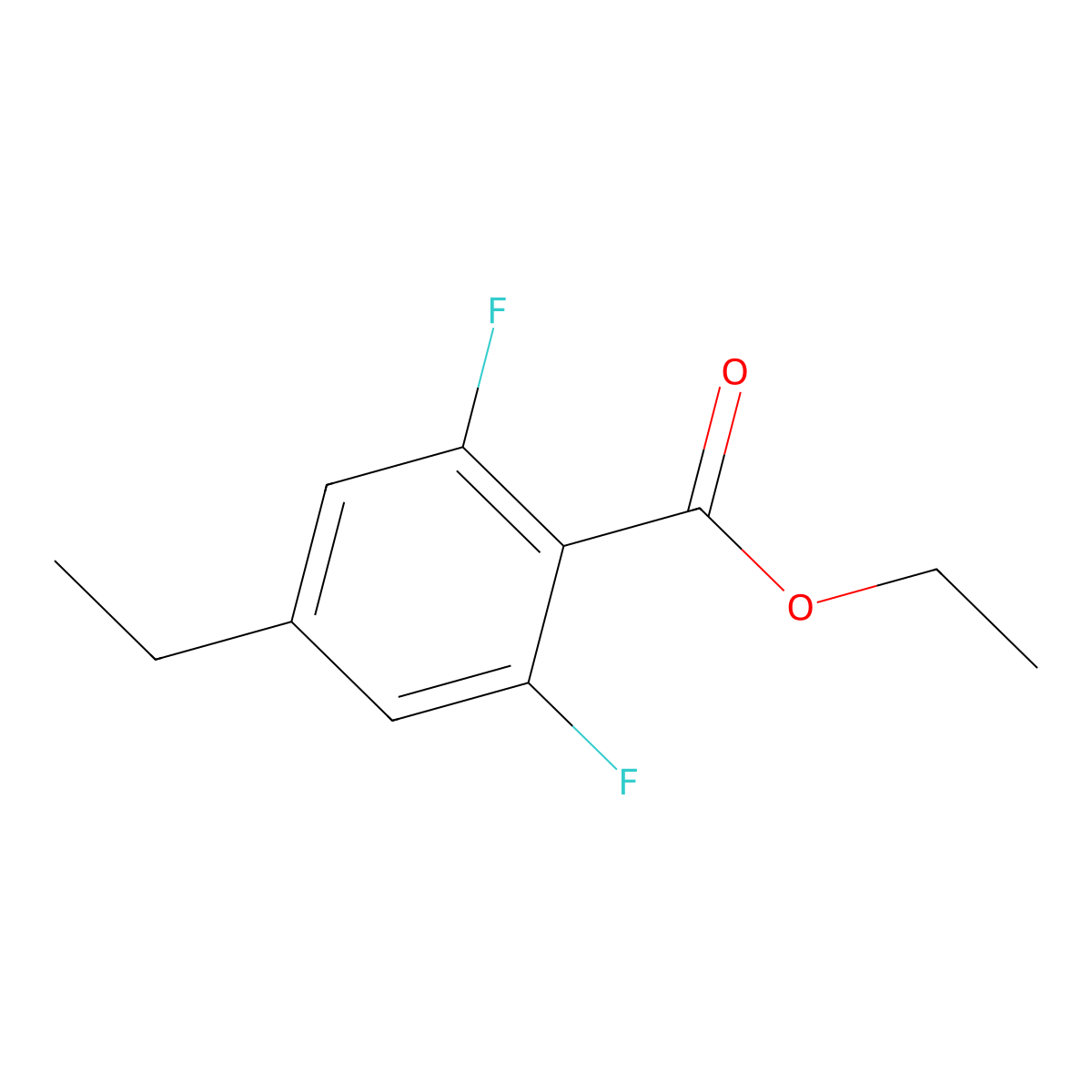 Ethyl 4-ethyl-2,6-difluorobenzoate molecular structure, CAS 2706828-77-3