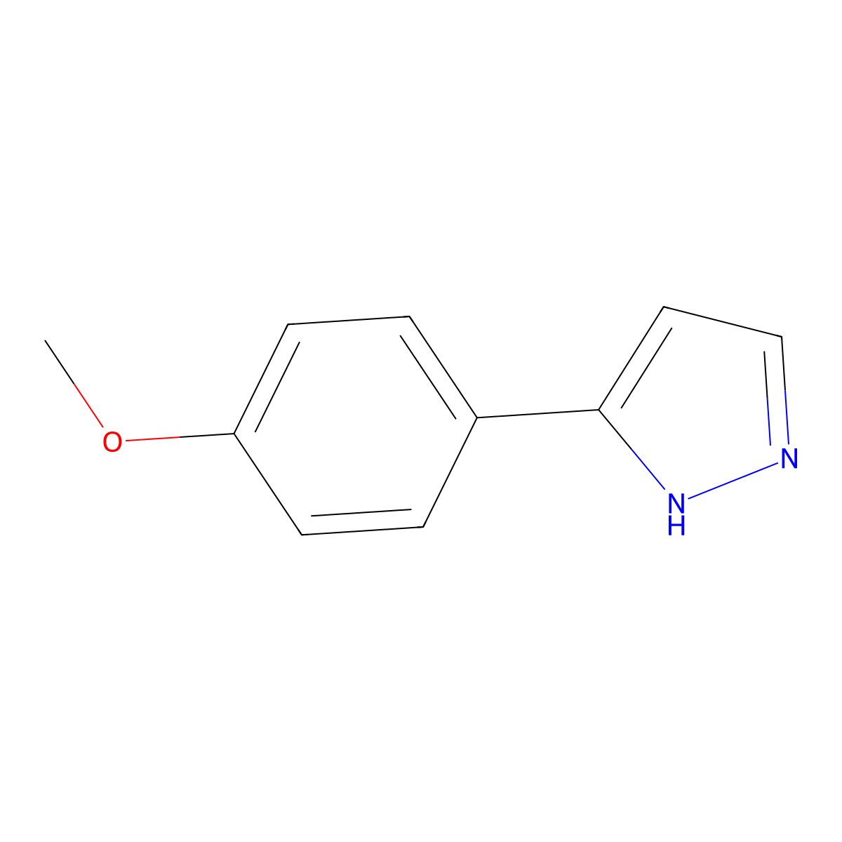 3-(4-Methoxyphenyl)-1H-Pyrazole molecular structure, CAS 27069-17-6