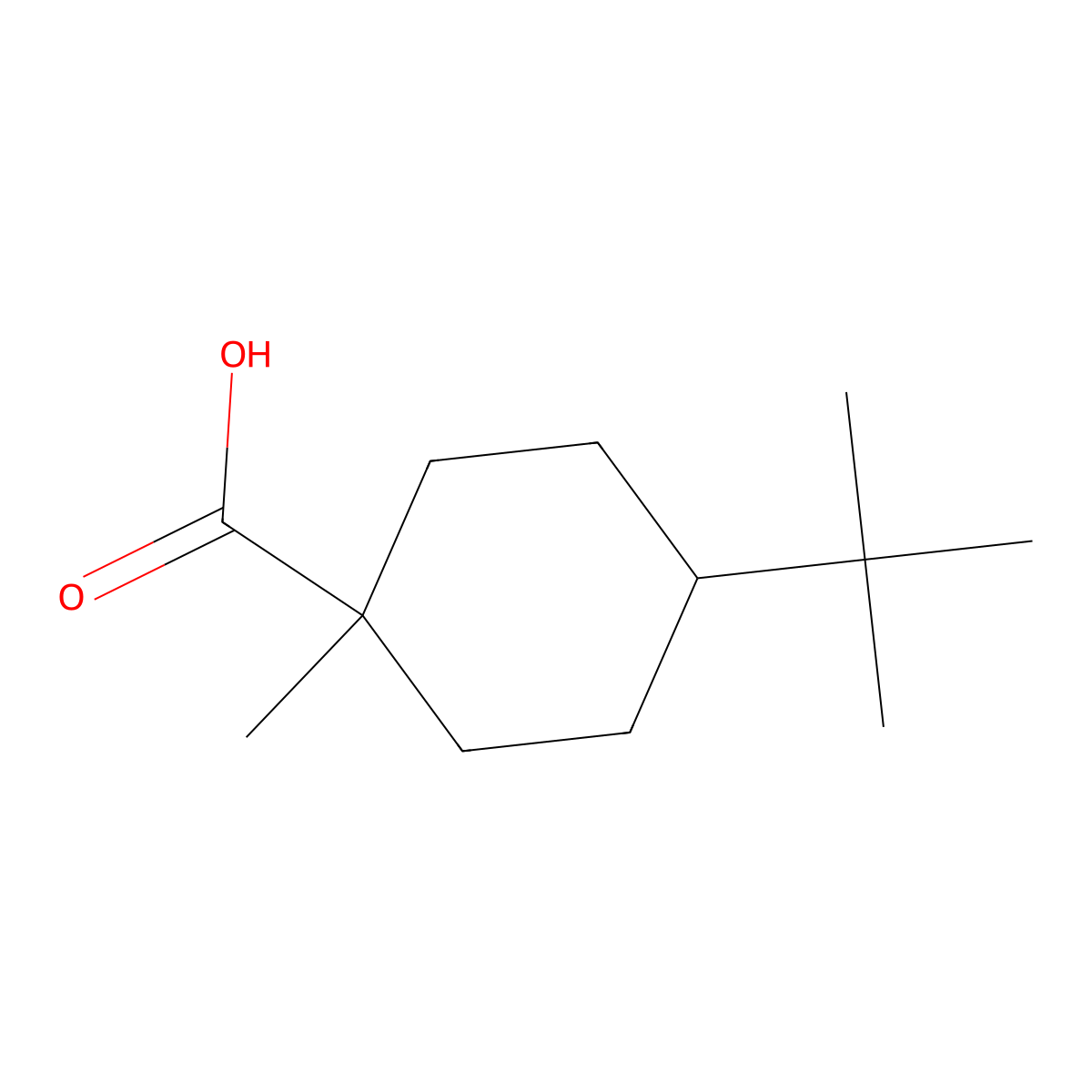 (1r,4r)-4-Tert-butyl-1-methylcyclohexane-1-carboxylic acid molecular structure, CAS 27069-57-4