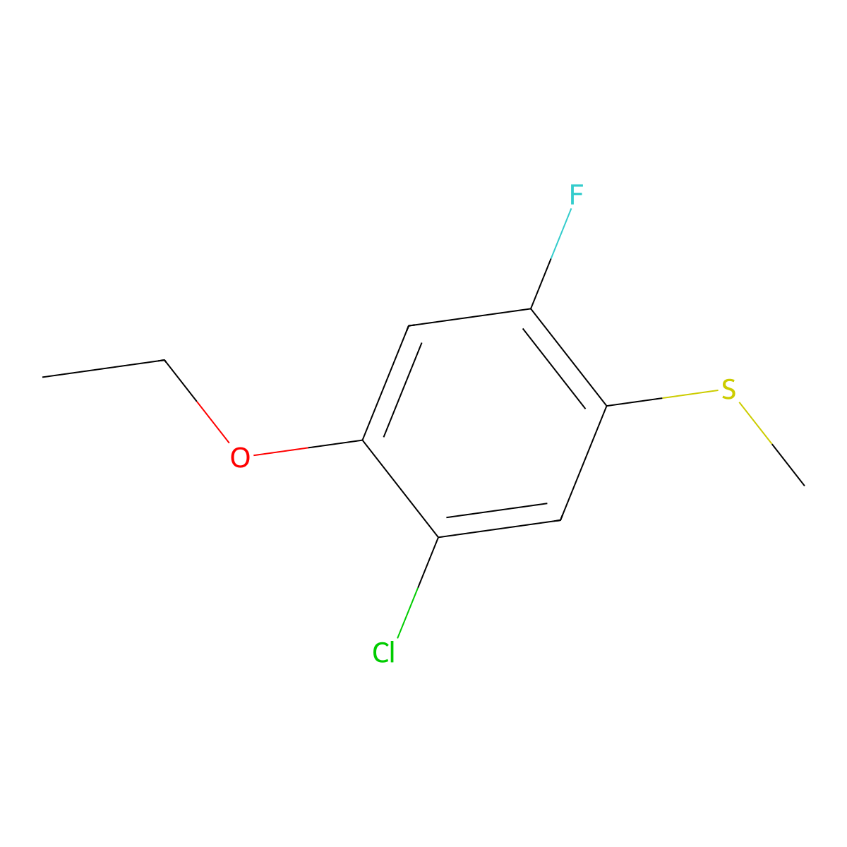 (5-Chloro-4-ethoxy-2-fluorophenyl)(methyl)sulfane molecular structure, CAS 2706964-28-3