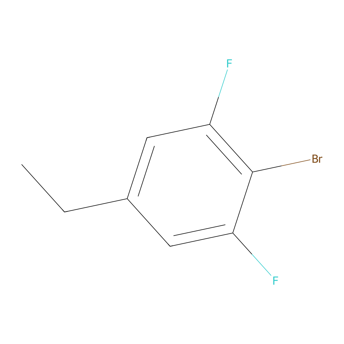 2-Bromo-5-ethyl-1,3-difluorobenzene molecular structure, CAS 2706997-14-8