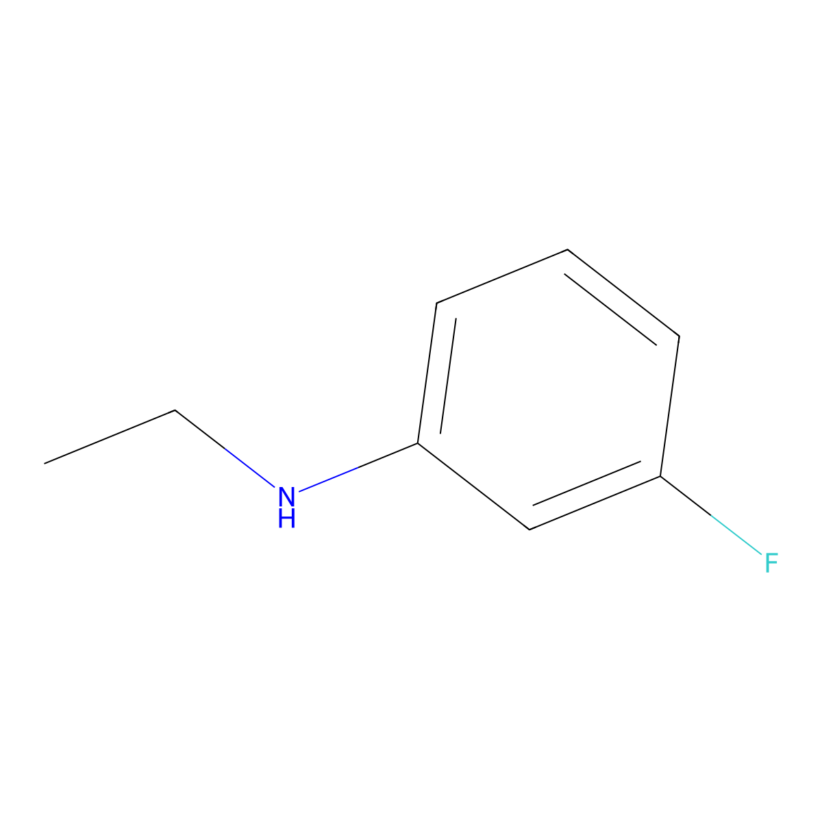 N-ethyl-3-fluoroaniline molecular structure, CAS 2707-62-2