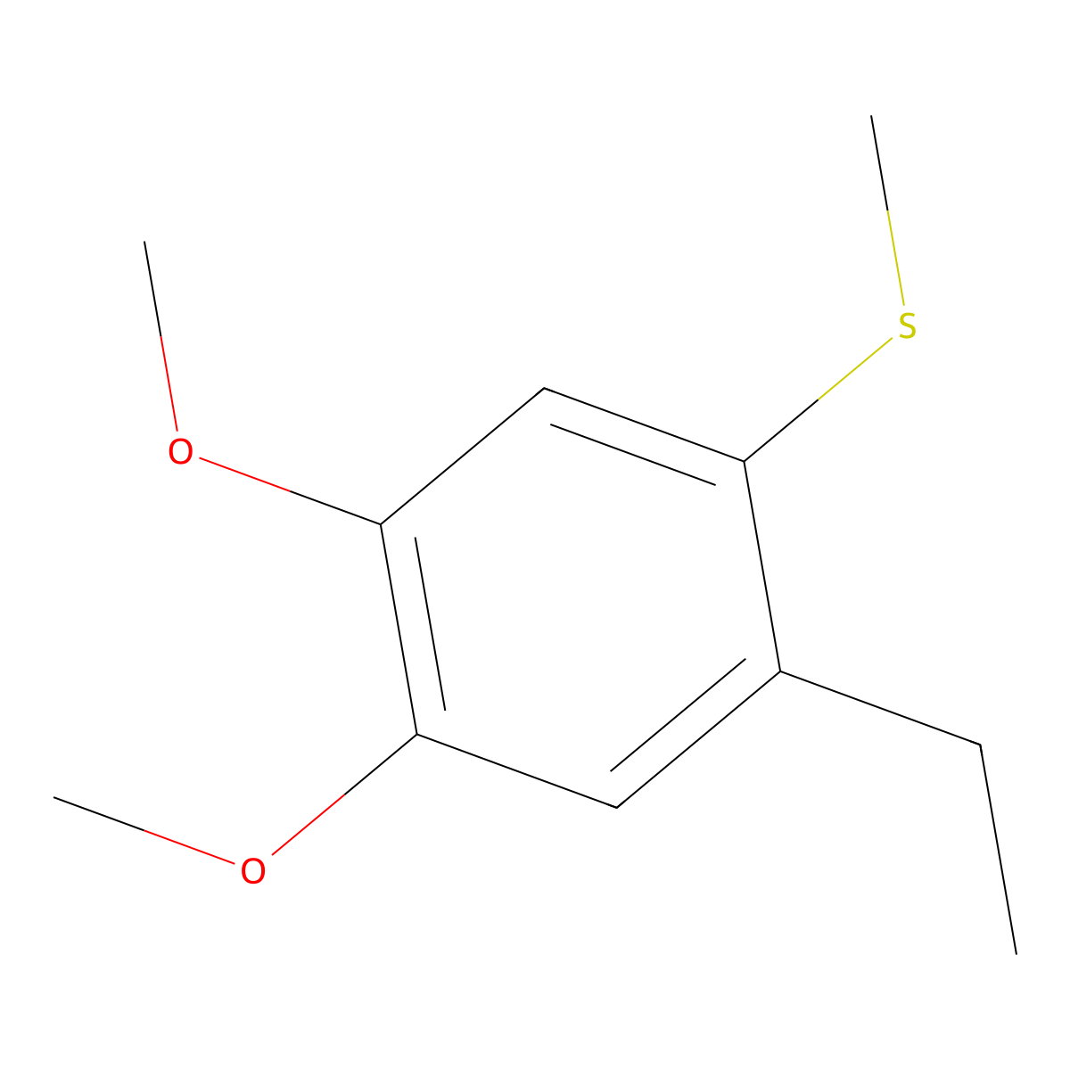 (2-Ethyl-4,5-dimethoxyphenyl)(methyl)sulfane molecular structure, CAS 2707288-57-9