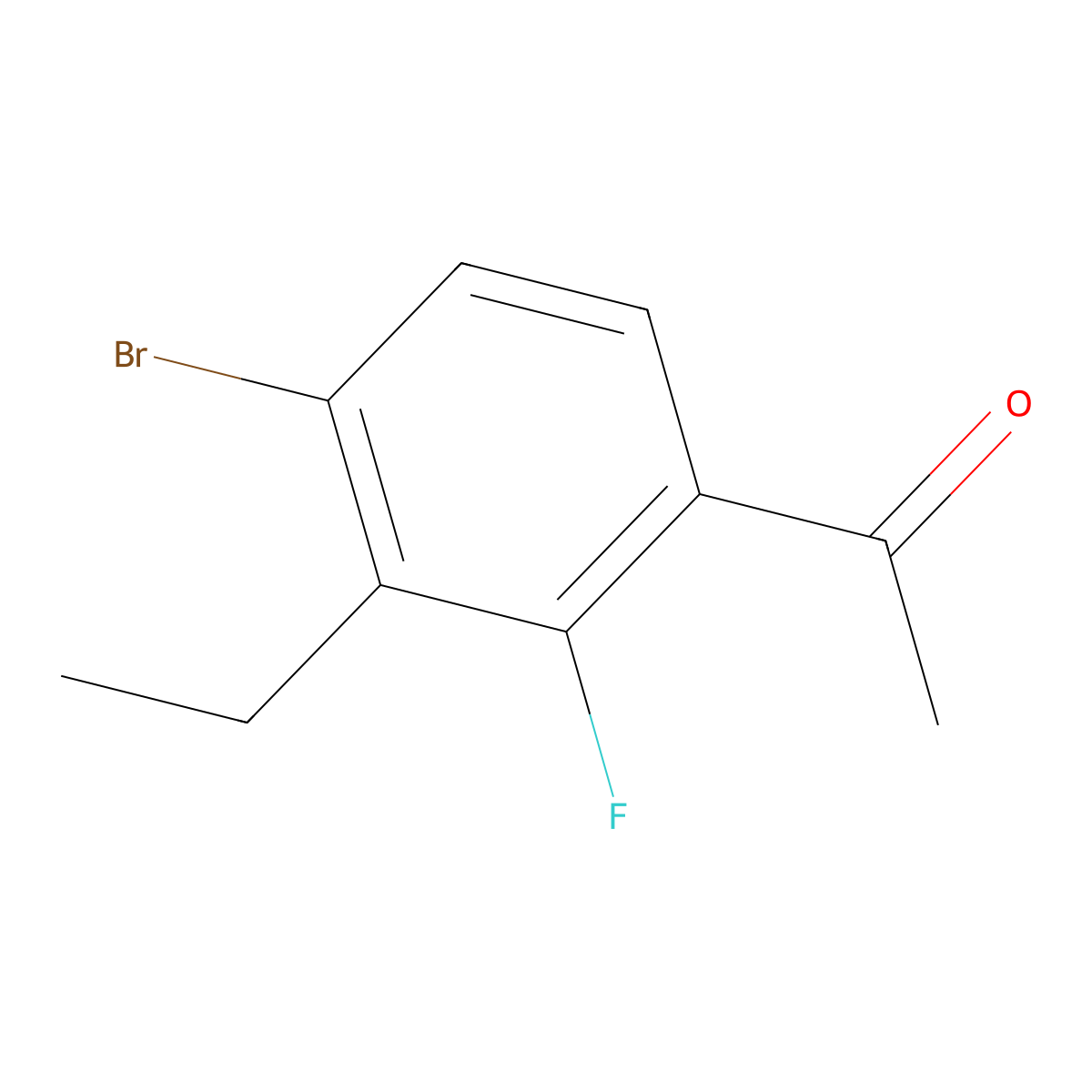 1-(4-Bromo-3-ethyl-2-fluorophenyl)ethanone molecular structure, CAS 2707306-37-2