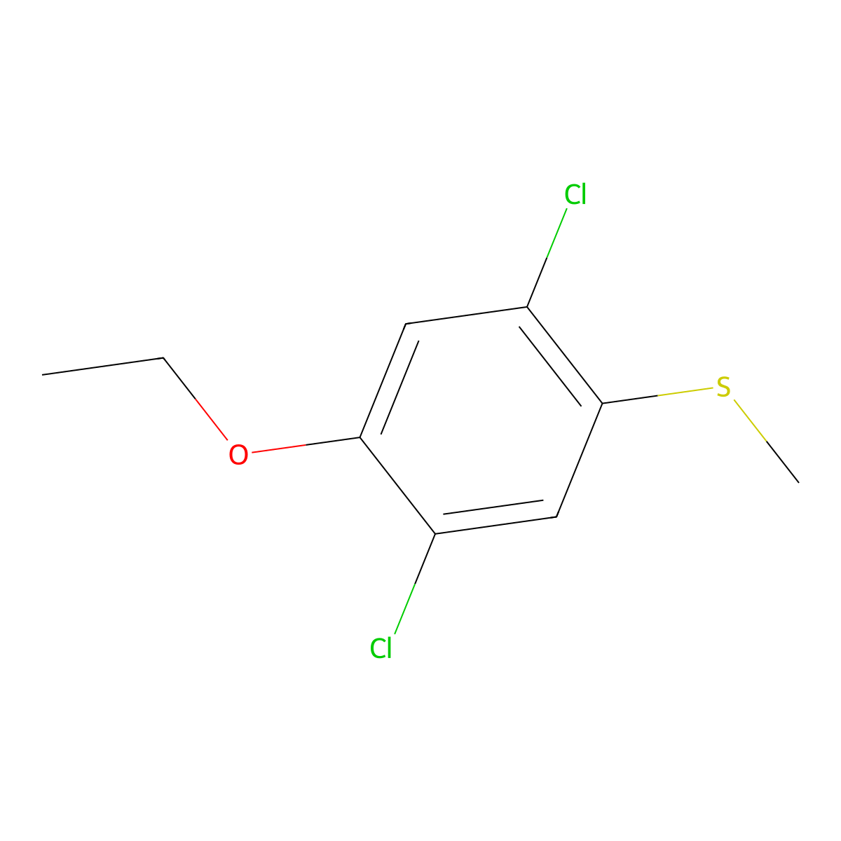 (2,5-Dichloro-4-ethoxyphenyl)(methyl)sulfane molecular structure, CAS 2707397-36-0