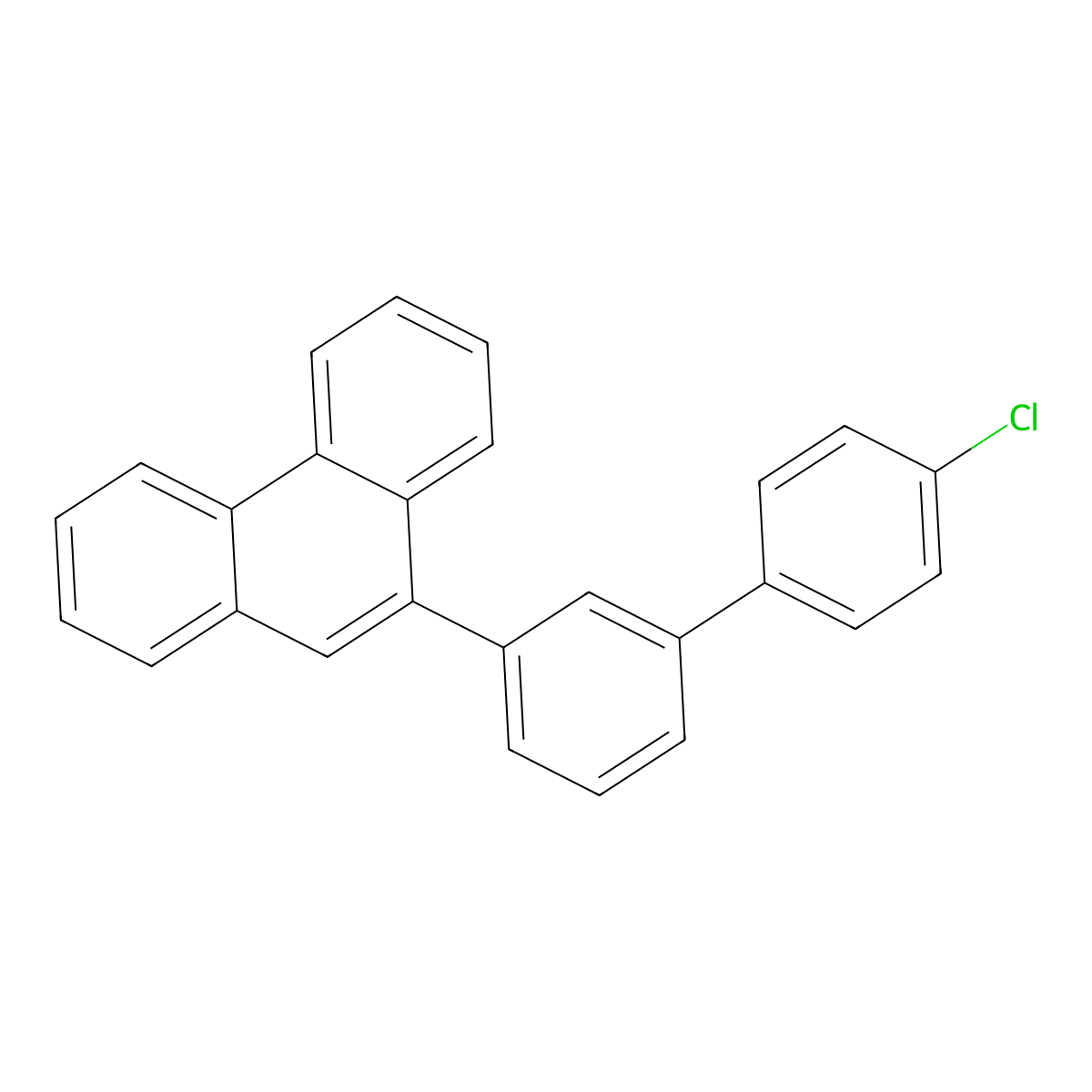 9-(4'-Chloro-[1,1'-biphenyl]-3-YL)phenanthrene molecular structure, CAS 2707470-64-0