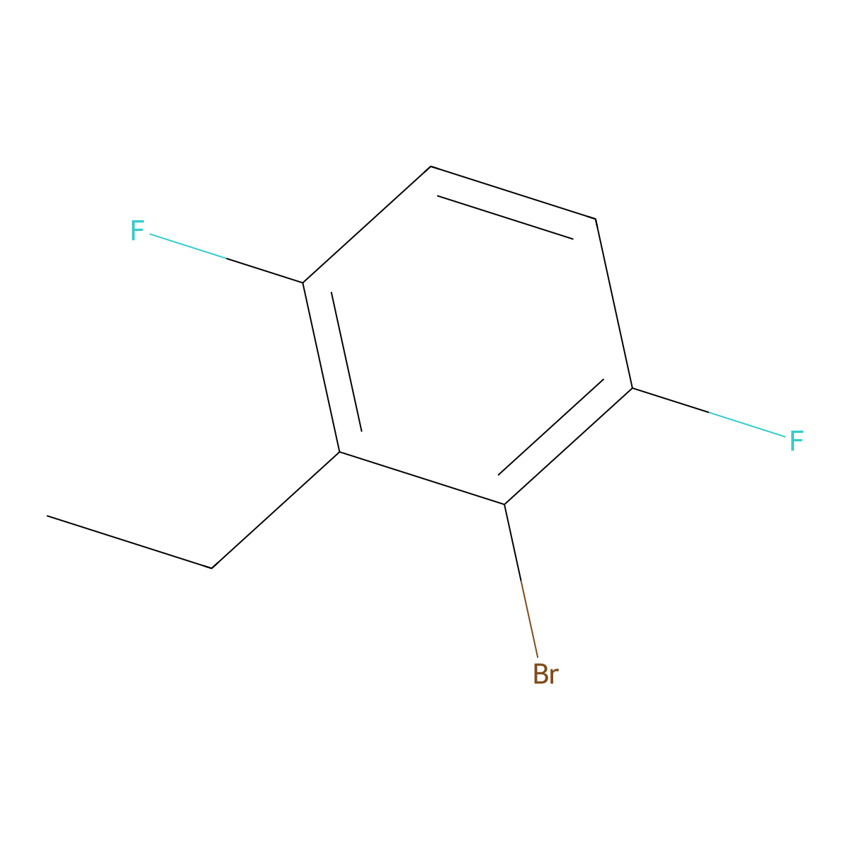 2-Bromo-3-ethyl-1,4-difluorobenzene molecular structure, CAS 2707532-72-5
