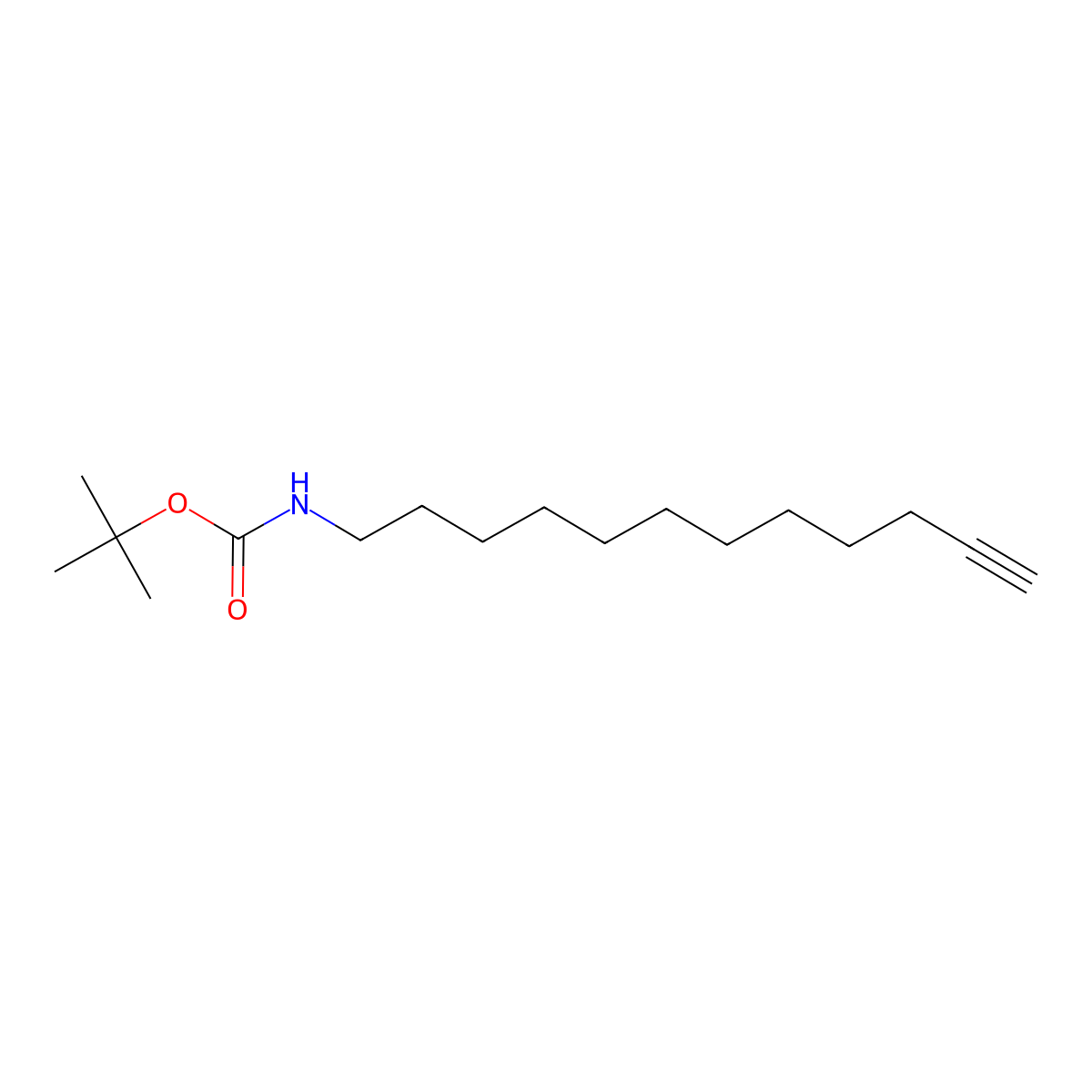 tert-Butyl dodec-11-yn-1-ylcarbamate molecular structure, CAS 2707533-39-7