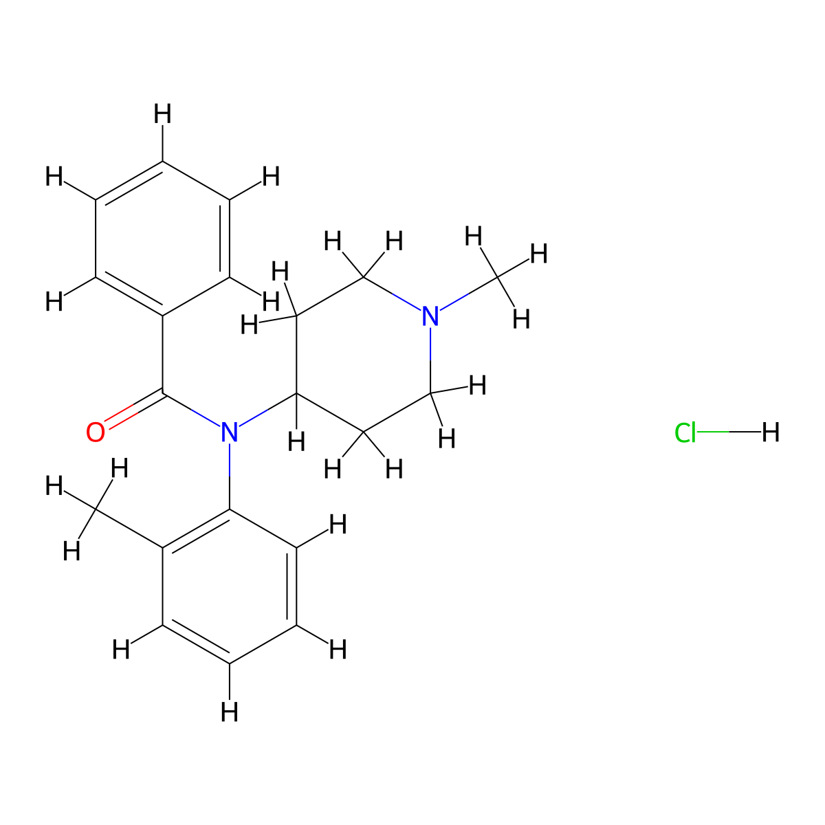 N-methyl ortho-methyl Phenyl fentanyl (hydrochloride) molecular structure, CAS 2707593-33-5