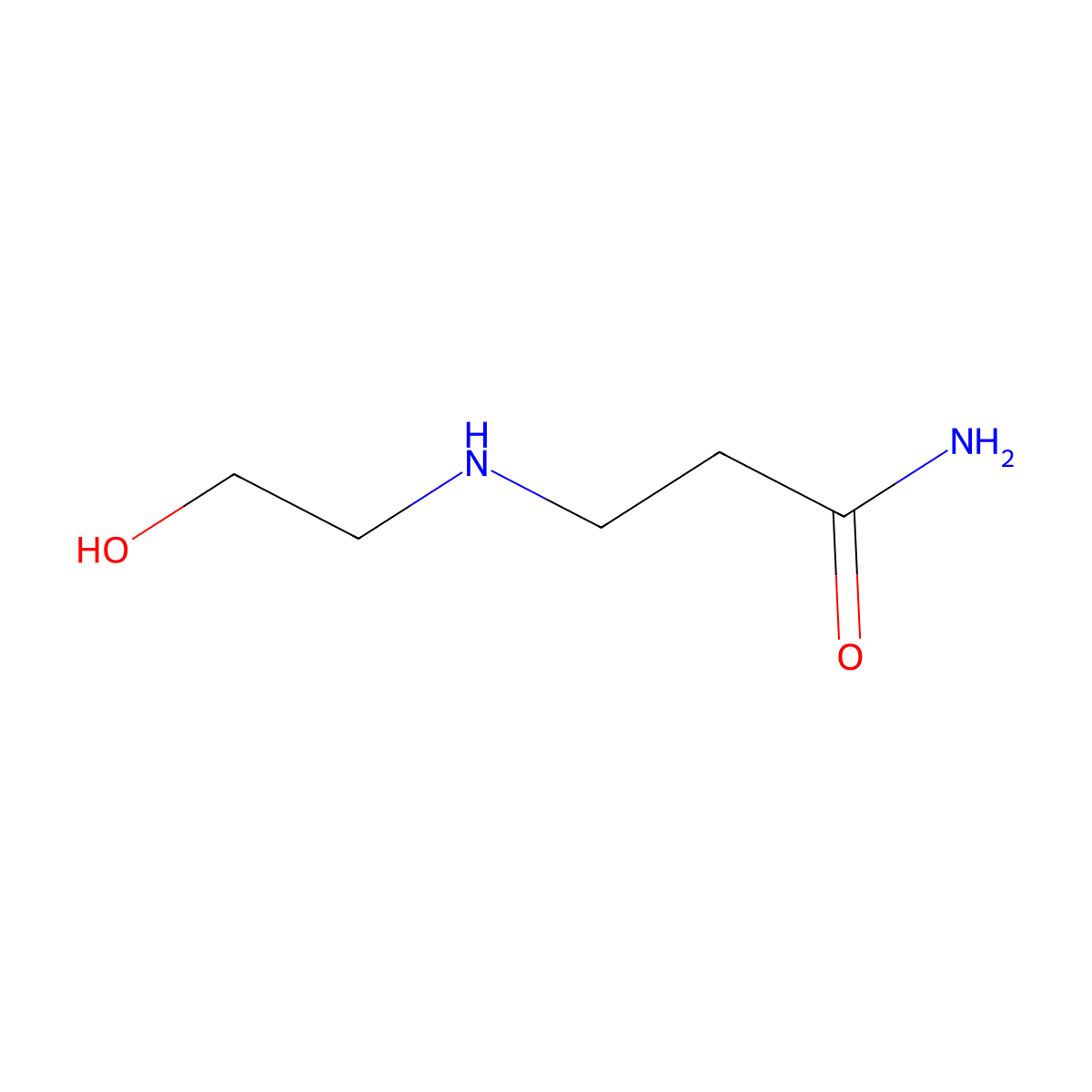 Propanamide, 3-((2-hydroxyethyl)amino)- molecular structure, CAS 27076-30-8