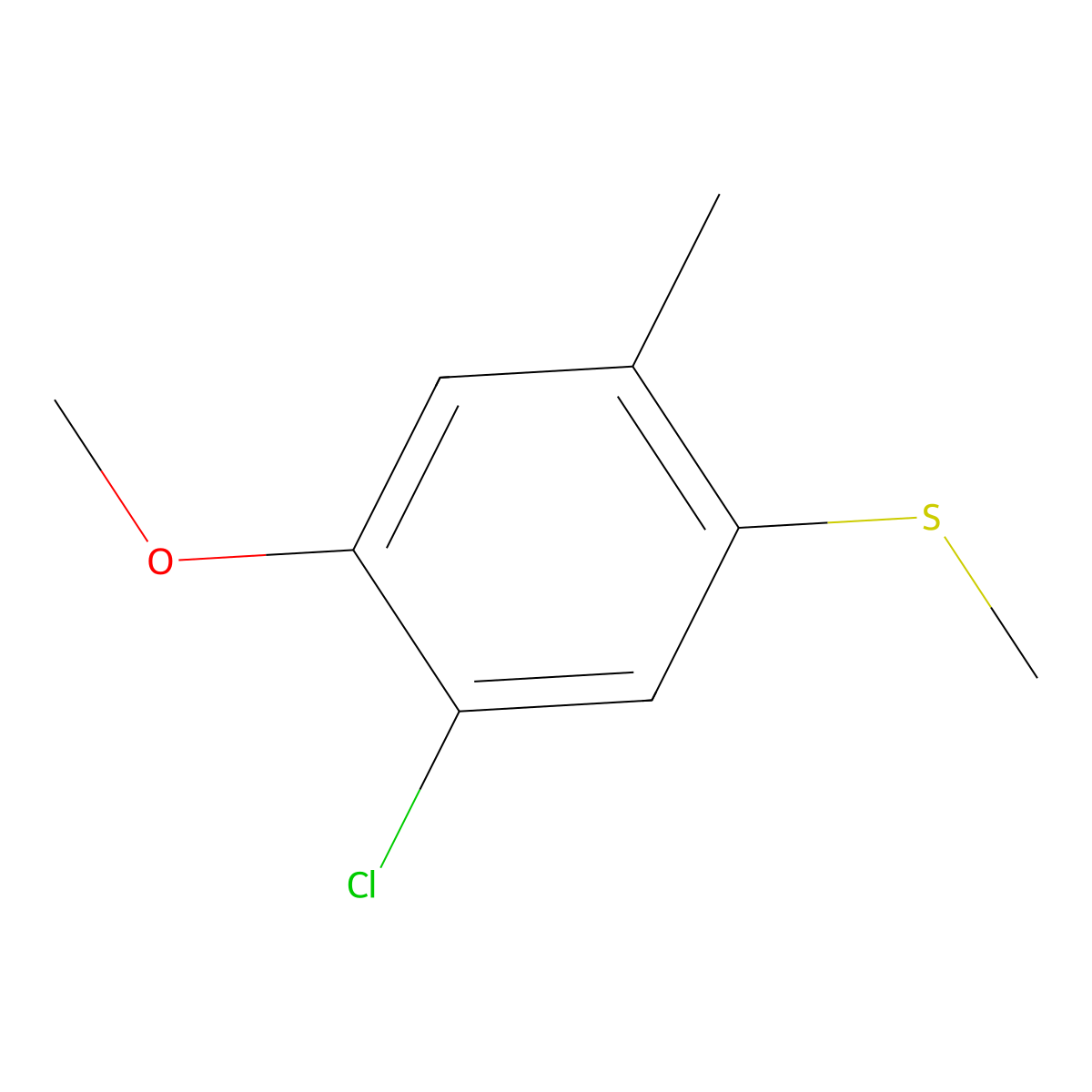 (5-Chloro-4-methoxy-2-methylphenyl)(methyl)sulfane molecular structure, CAS 2707609-17-2