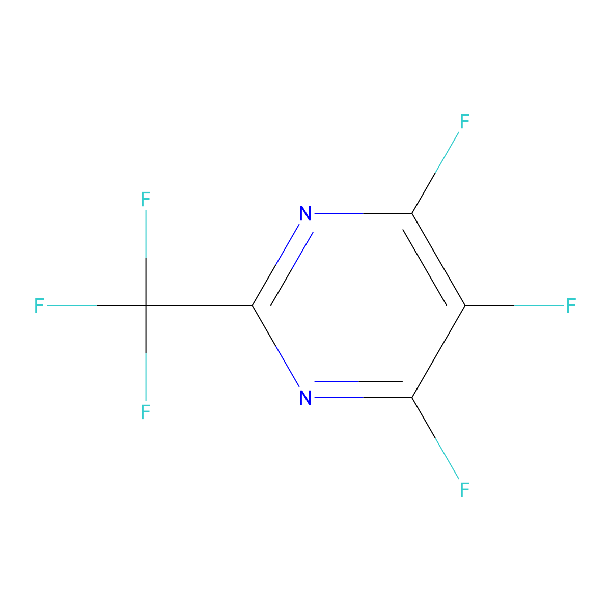 4,5,6-Trifluoro-2-(trifluoromethyl)pyrimidine molecular structure, CAS 27077-33-4