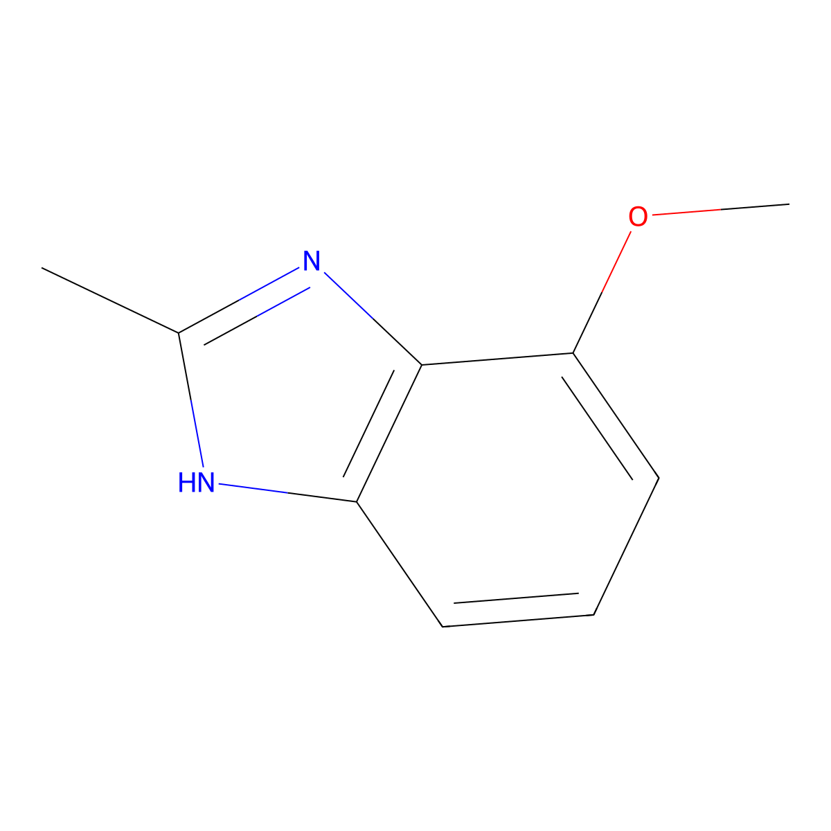 4-Methoxy-2-methyl-1H-benzimidazole molecular structure, CAS 27077-75-4