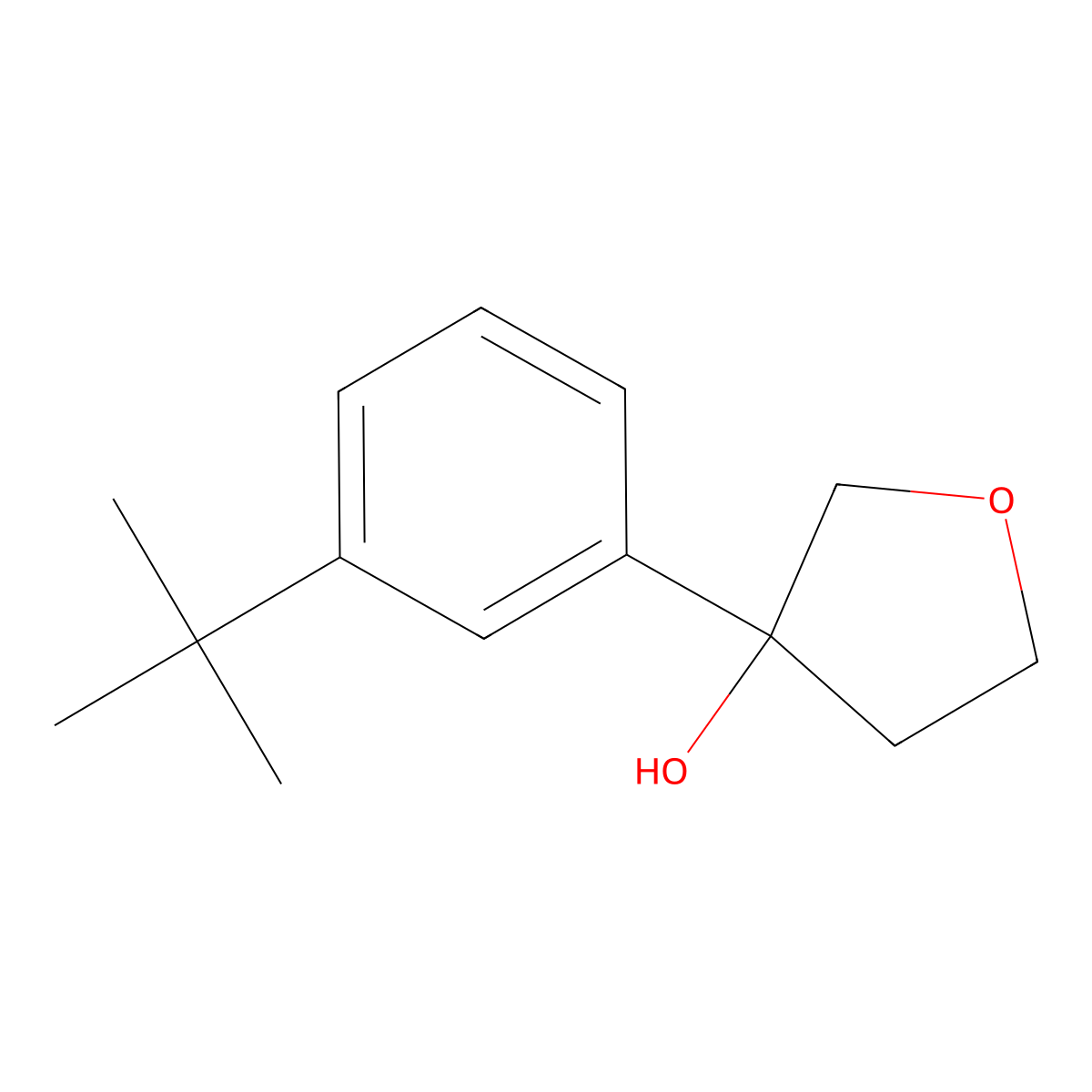 3-[3-(1,1-Dimethylethyl)phenyl]tetrahydro-3-furanol molecular structure, CAS 2707781-09-5
