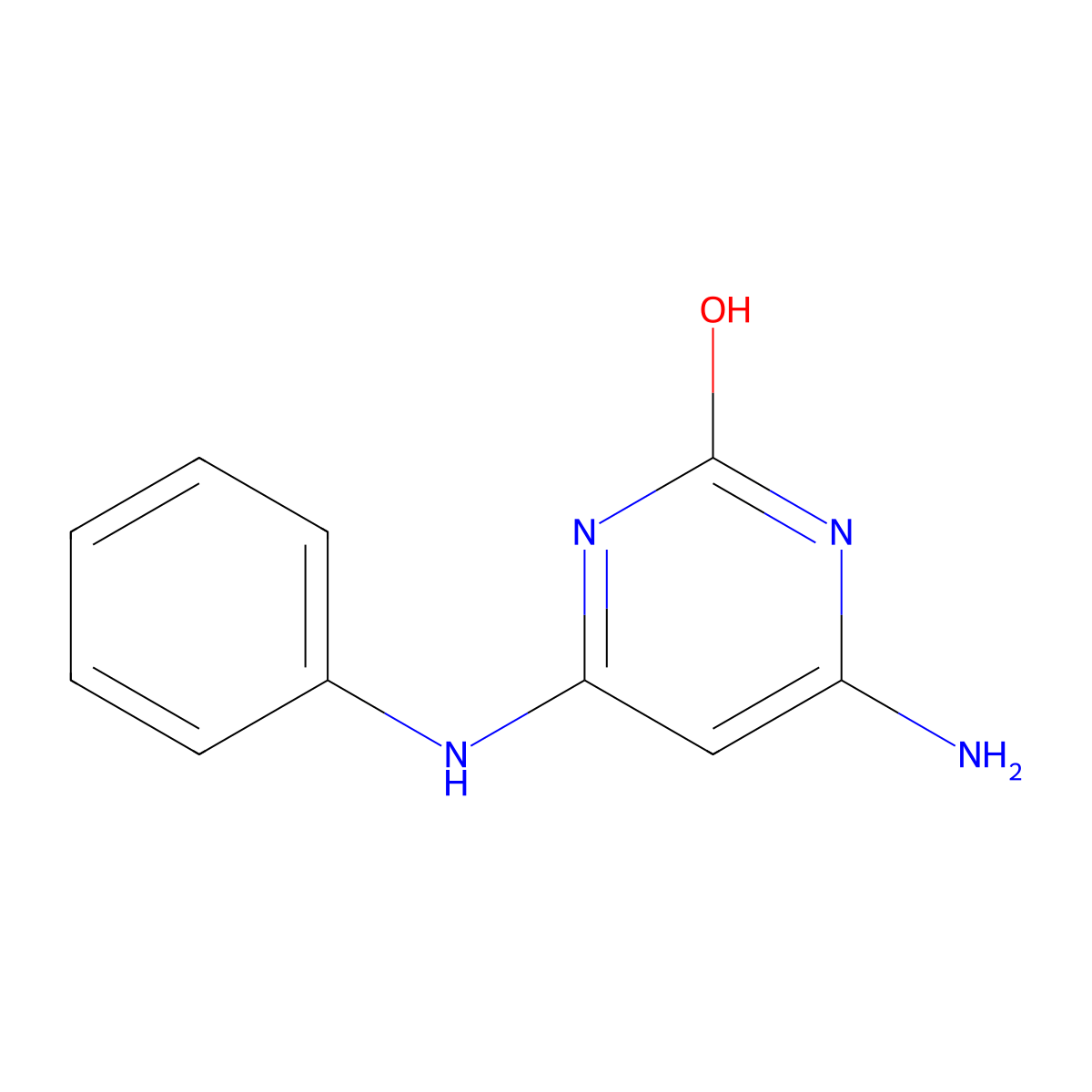 4-Amino-6-(phenylamino)-2(1H)-pyrimidinone molecular structure, CAS 27078-87-1