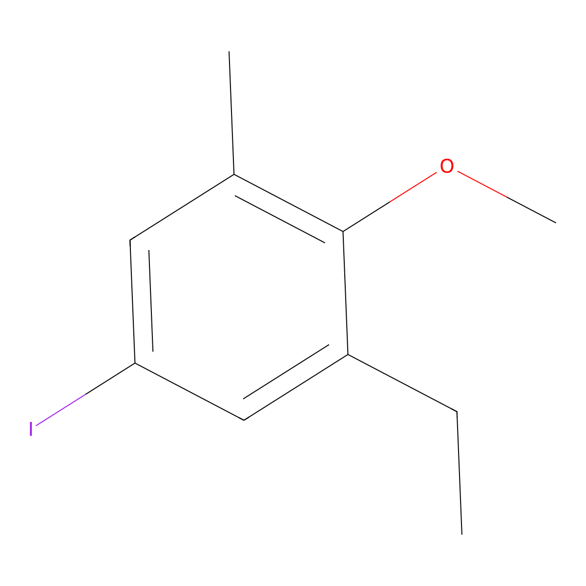 1-Ethyl-5-iodo-2-methoxy-3-methylbenzene molecular structure, CAS 2707875-31-6