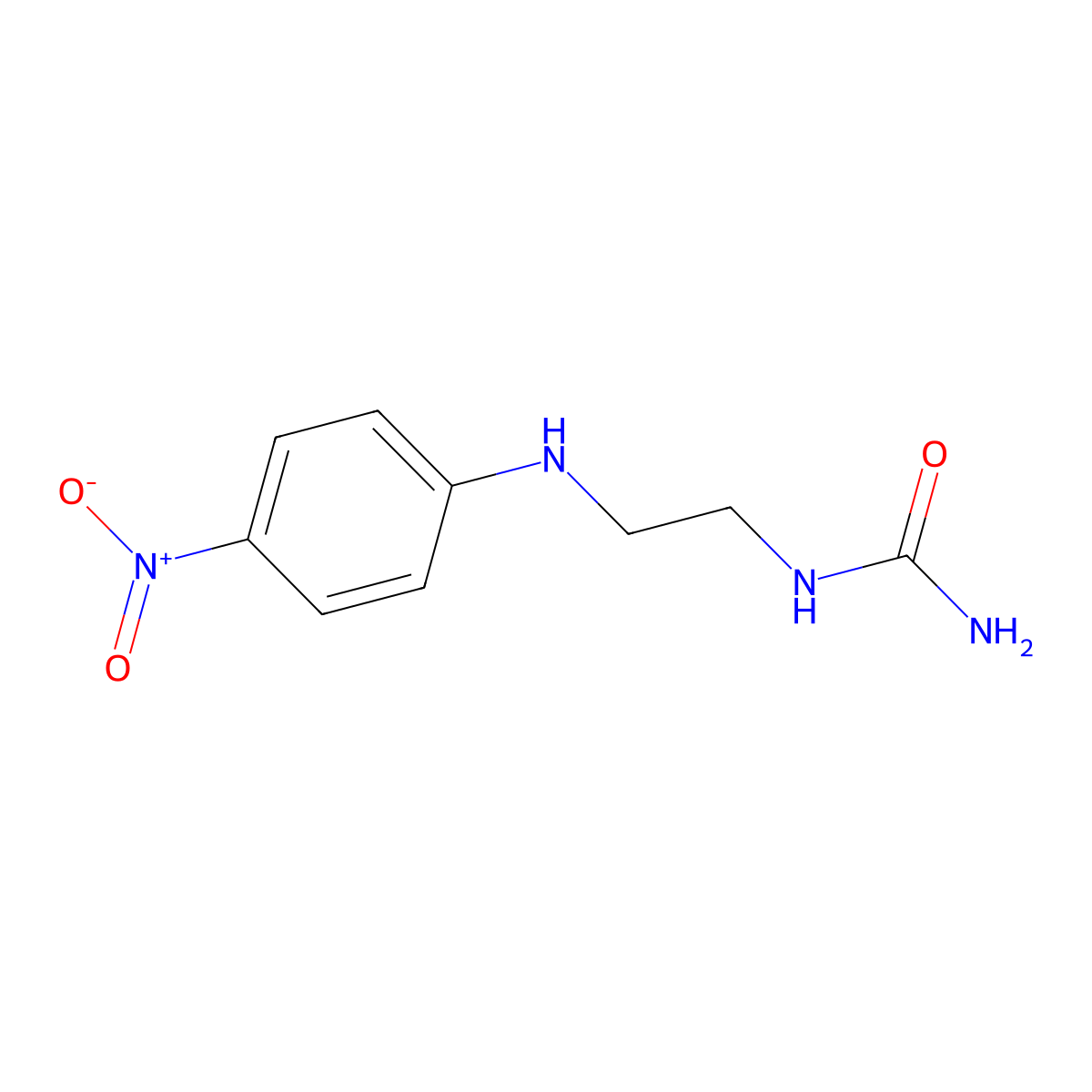 4-Nitrophenyl aminoethylurea molecular structure, CAS 27080-42-8