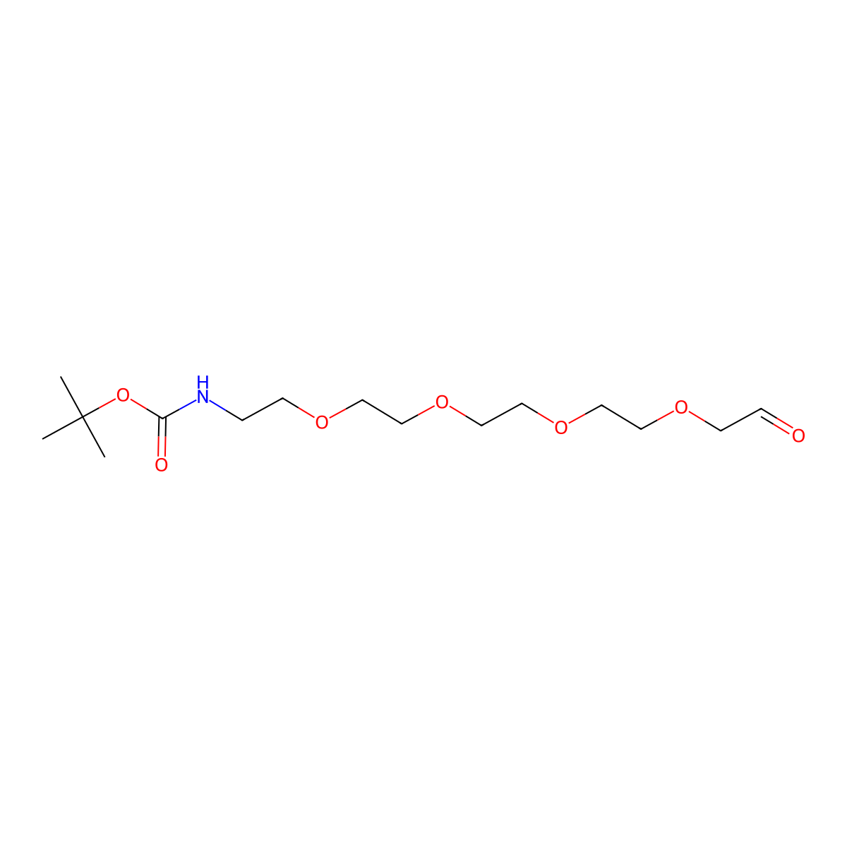 Ald-CH2-peg4-nhboc molecular structure, CAS 2708026-80-4