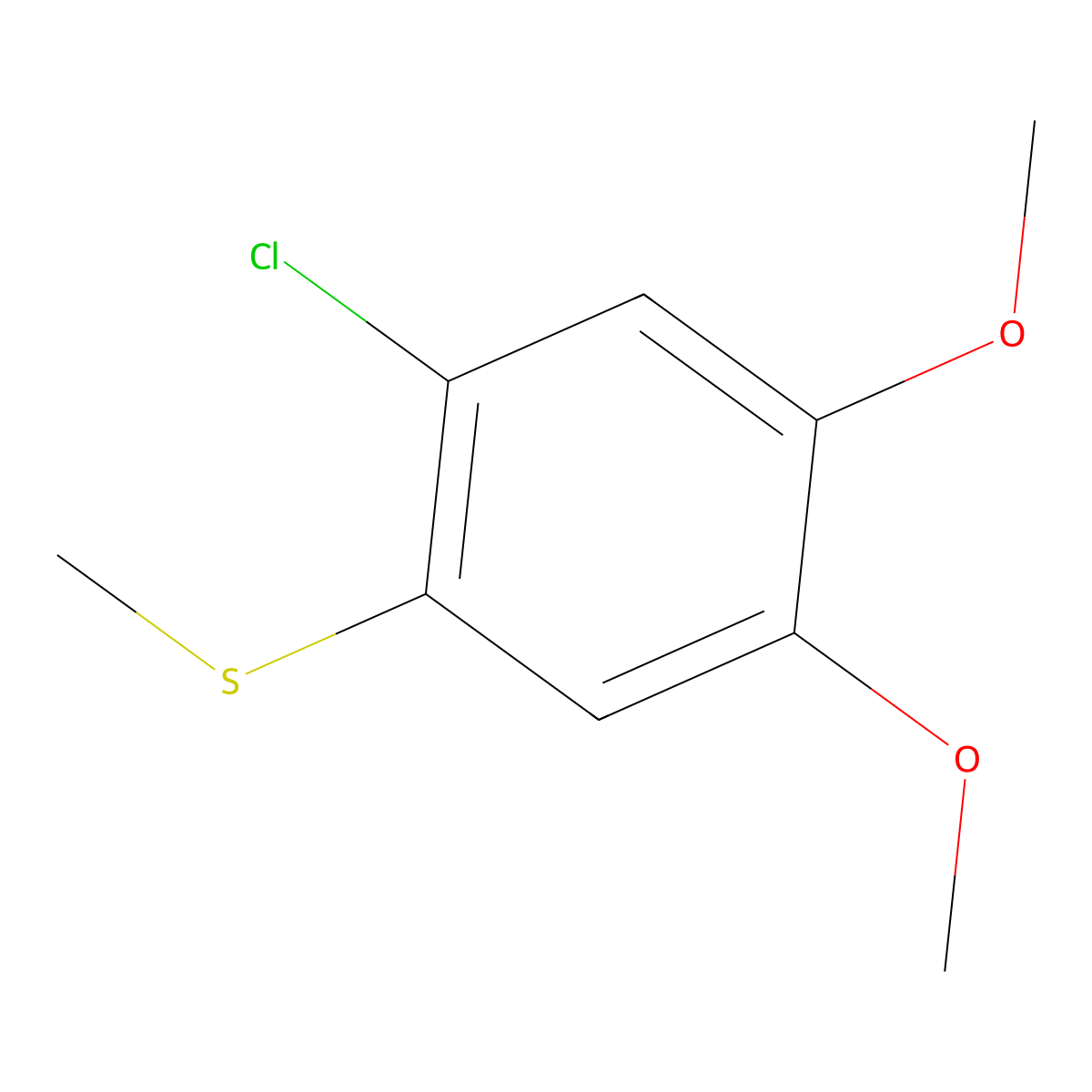 (2-Chloro-4,5-dimethoxyphenyl)(methyl)sulfane molecular structure, CAS 2708048-50-2