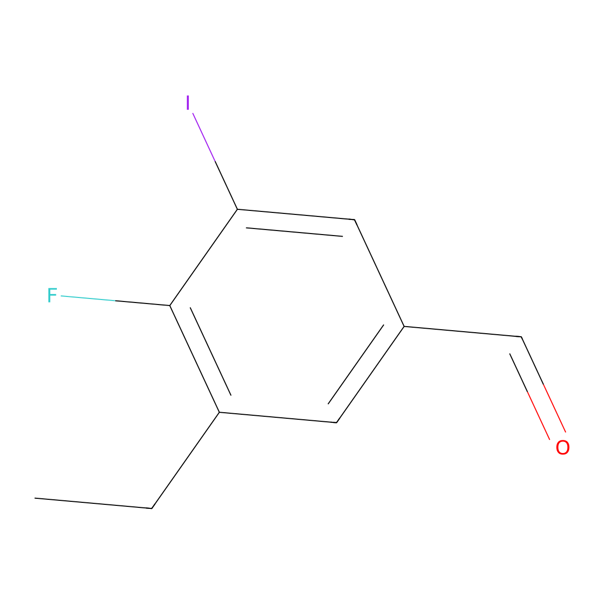 3-Ethyl-4-fluoro-5-iodobenzaldehyde molecular structure, CAS 2708094-24-8