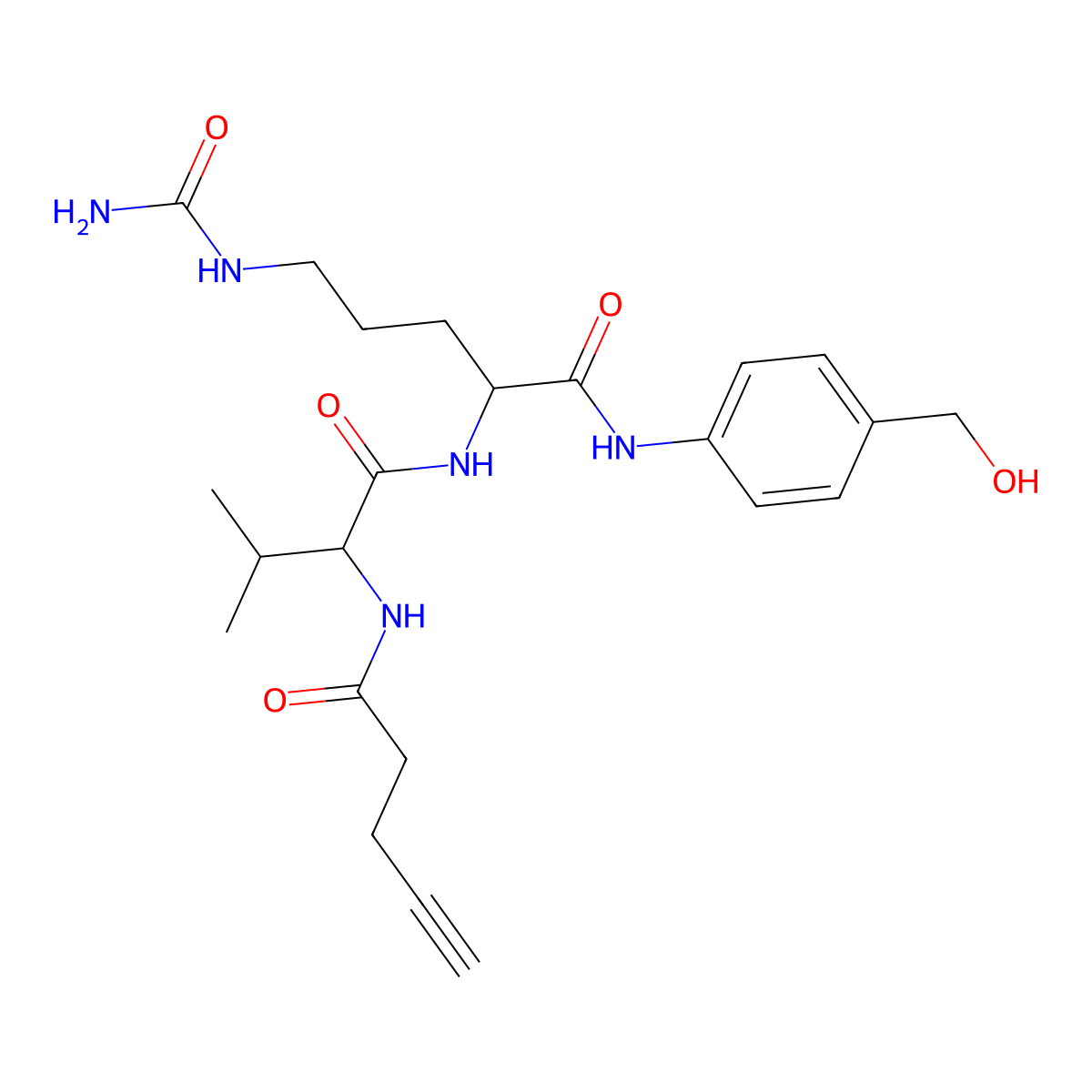 4-Pentynoyl-Val-Cit-PAB molecular structure, CAS 2708150-97-2