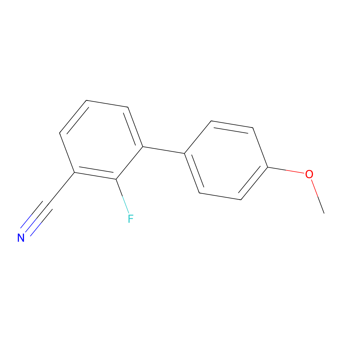 2-Fluoro-4'-methoxy-[1,1'-biphenyl]-3-carbonitrile molecular structure, CAS 2708175-62-4