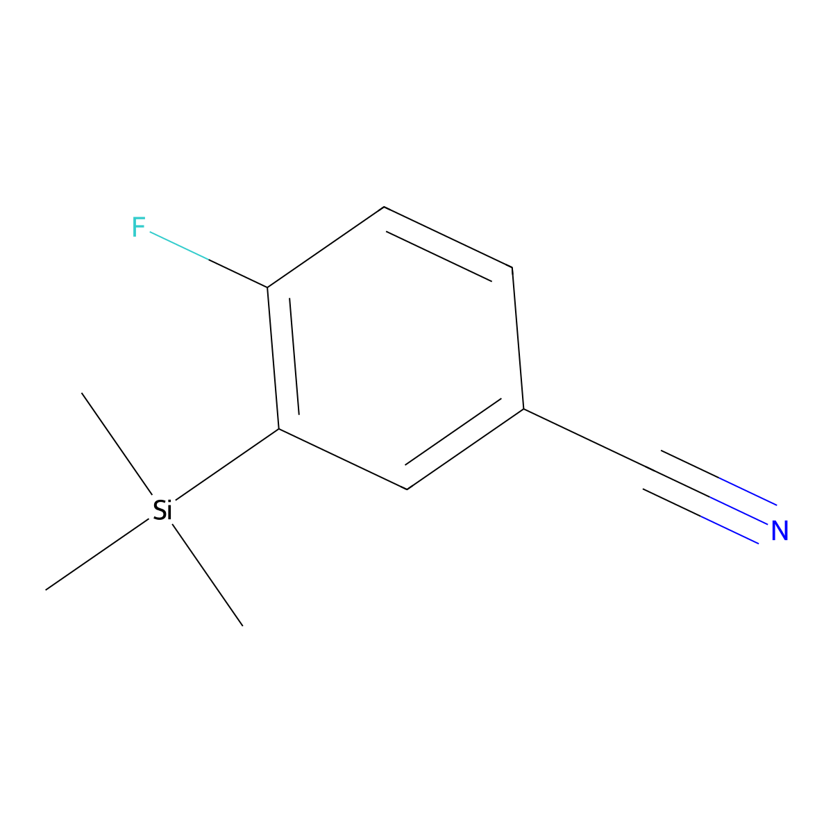 4-Fluoro-3-(trimethylsilyl)benZonitrile molecular structure, CAS 2708175-63-5